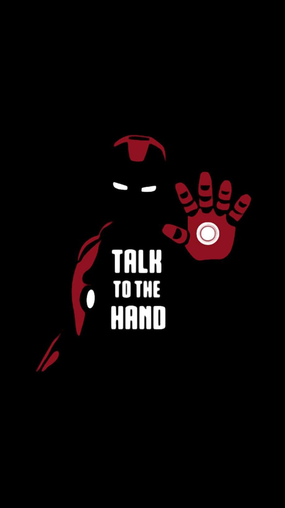 Iron Man, red silhouette, glowing eyes, HD Phone Wallpaper