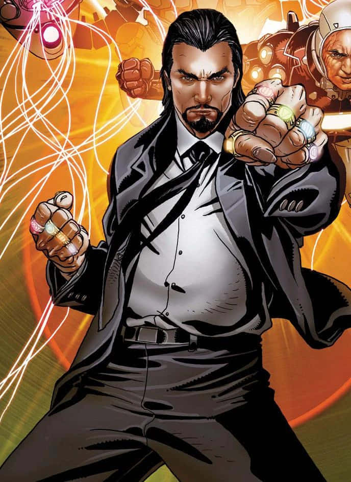 Iron Man, black suit, glowing rings, SD Phone Wallpaper
