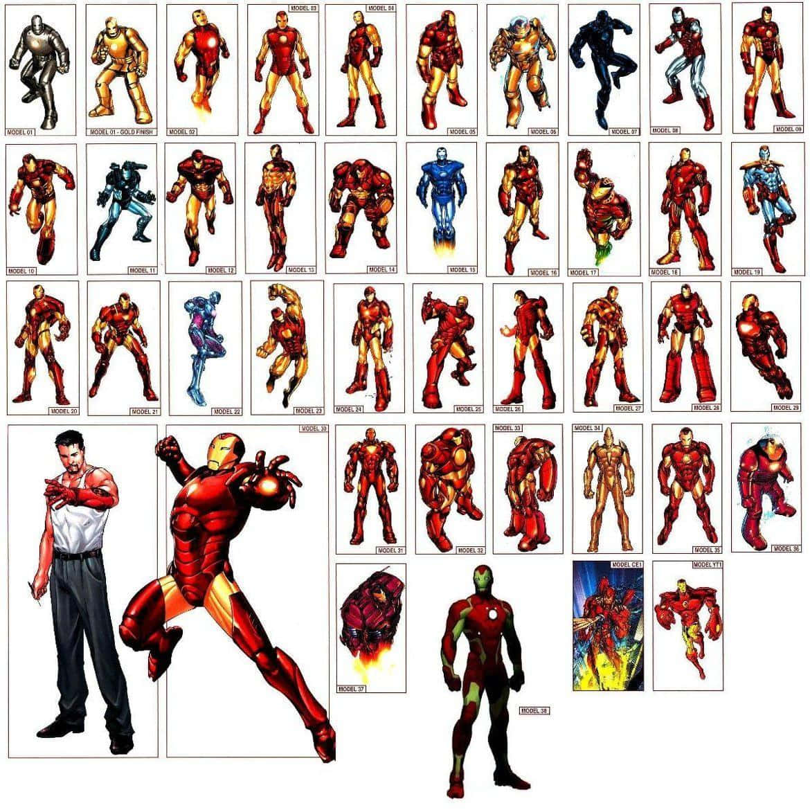 Iron Man Suit, red gold, blue, SD Desktop Wallpaper