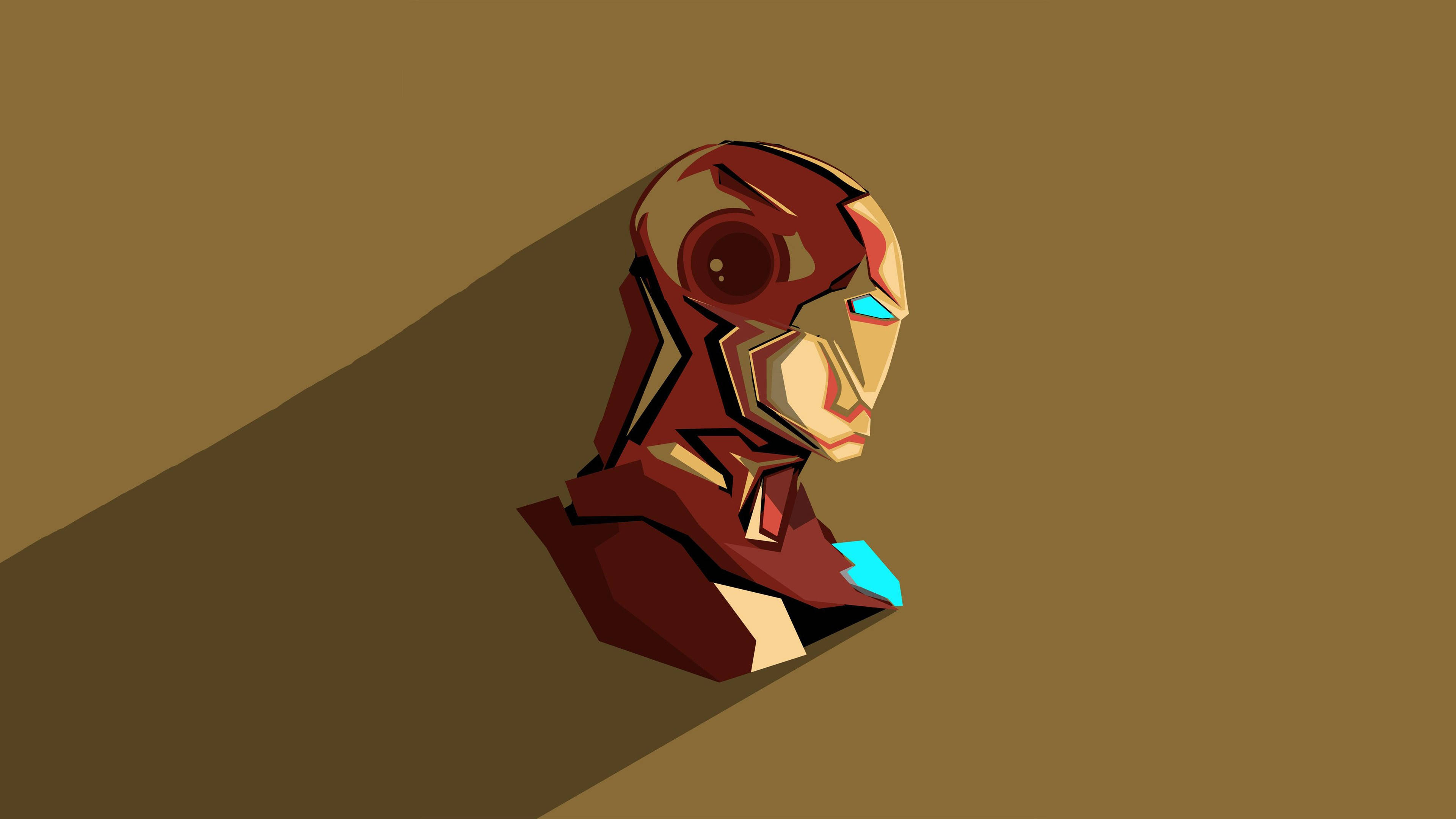 Iron Man, red gold, blue, 4K Desktop Wallpaper