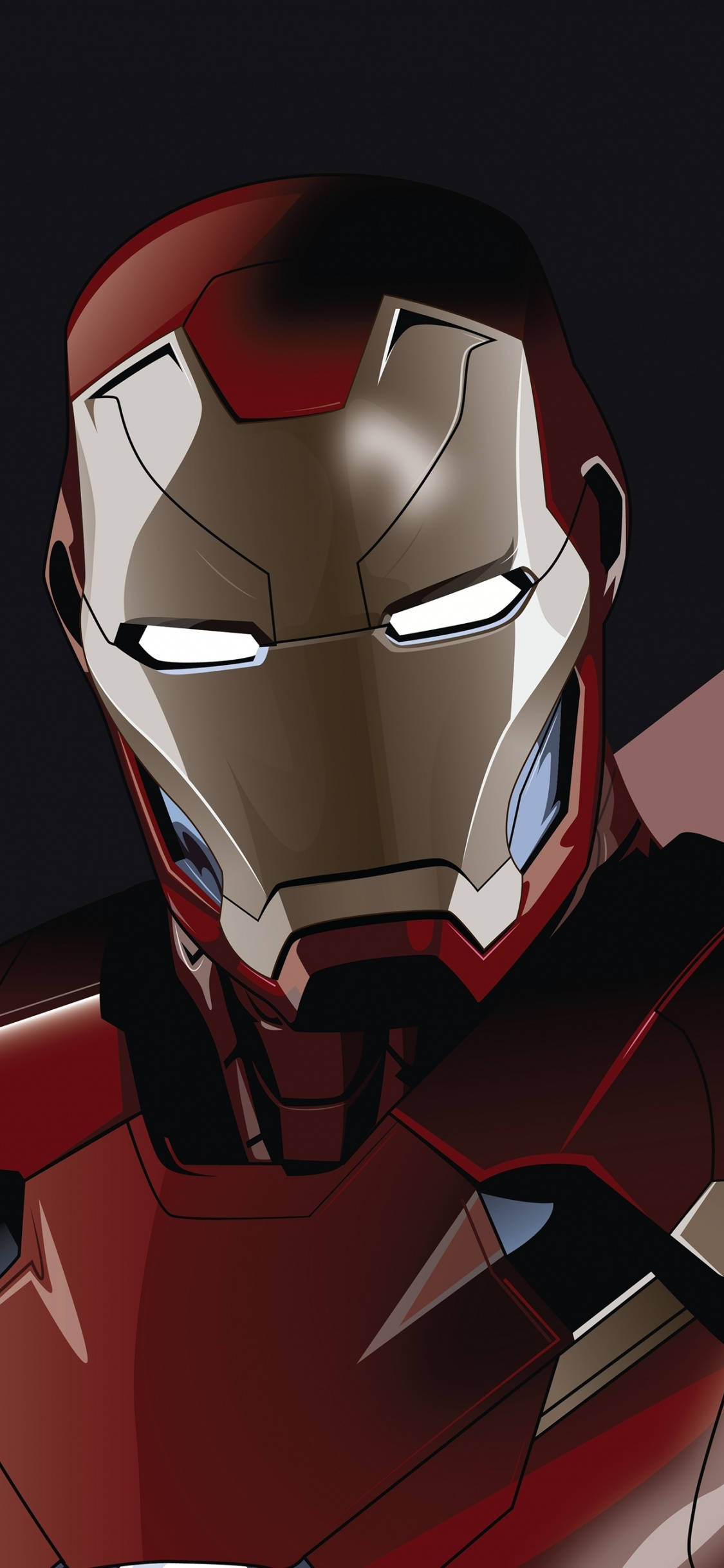 Iron Man, helmet, glowing white eyes, Full HD Phone Wallpaper