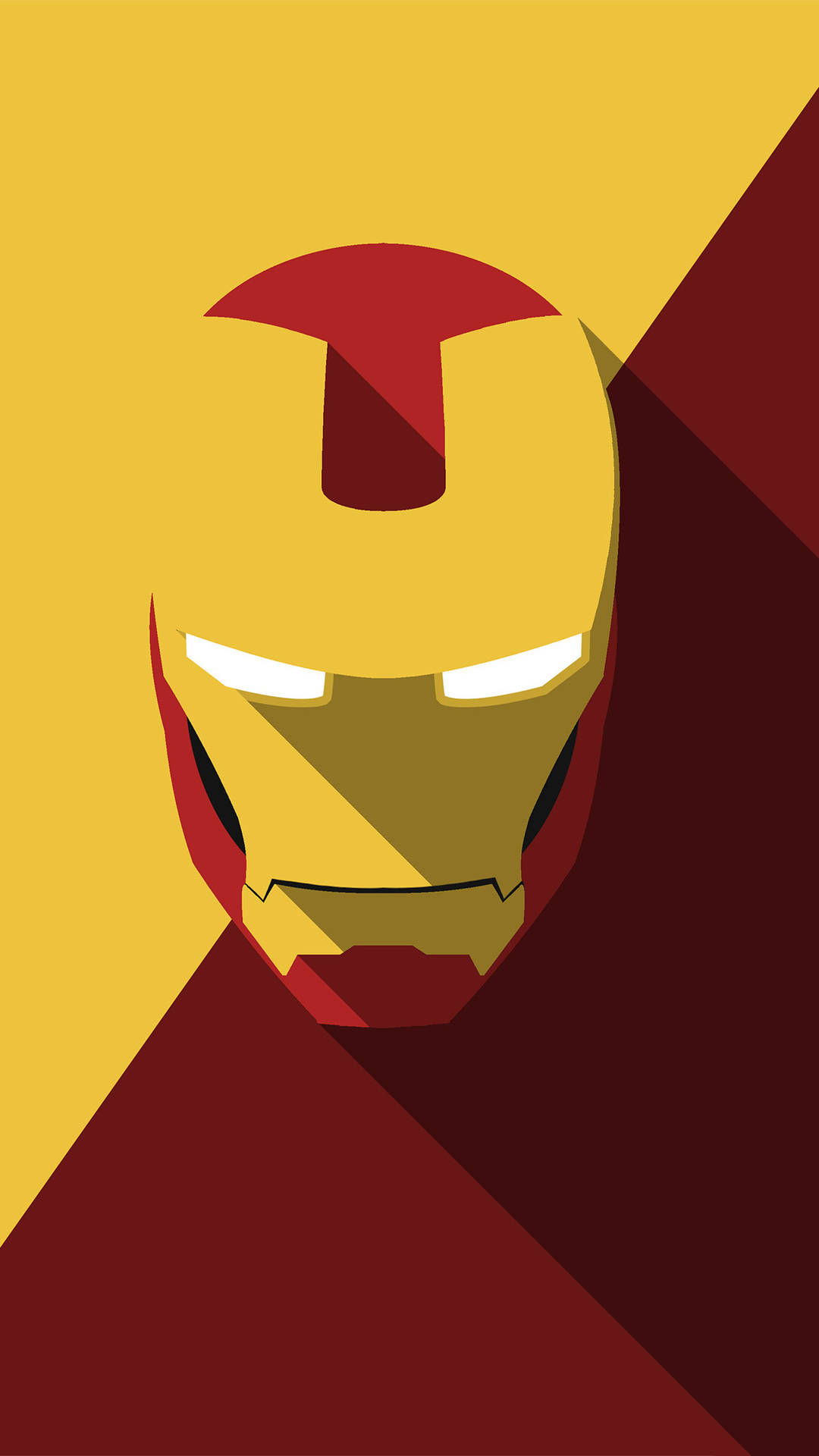 Iron Man, minimalist art vector, glowing eyes, Full HD Phone Wallpaper