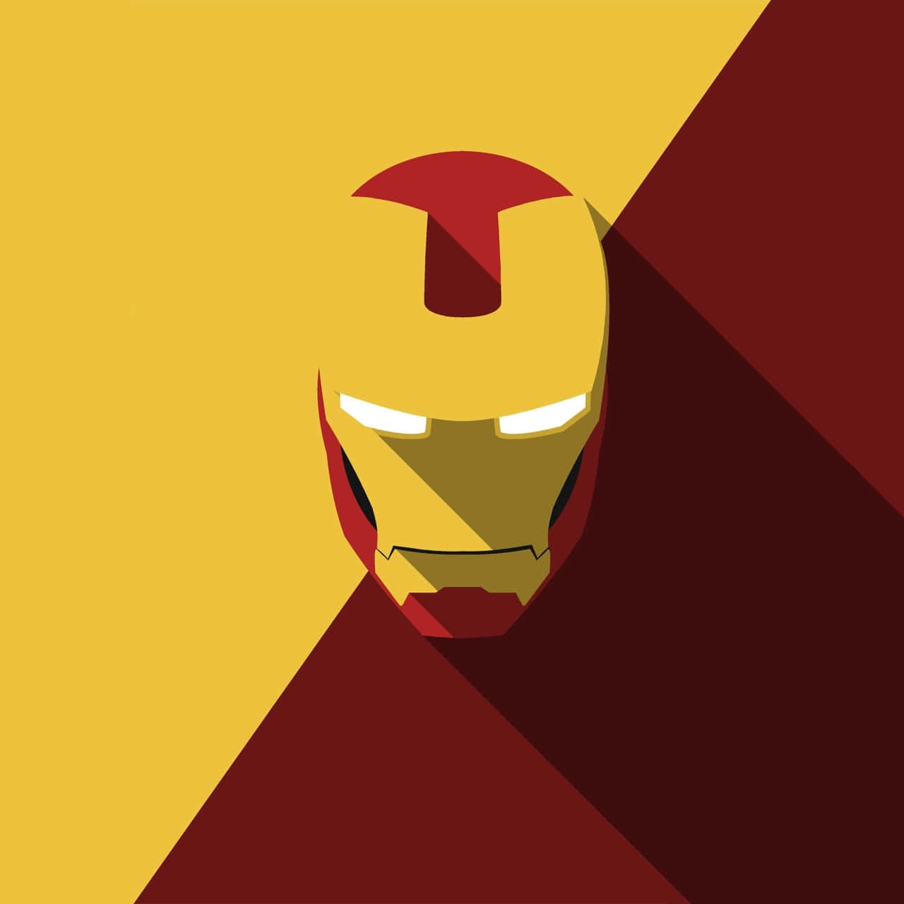 Iron Man, geometric art, glowing eyes, HD Desktop Wallpaper
