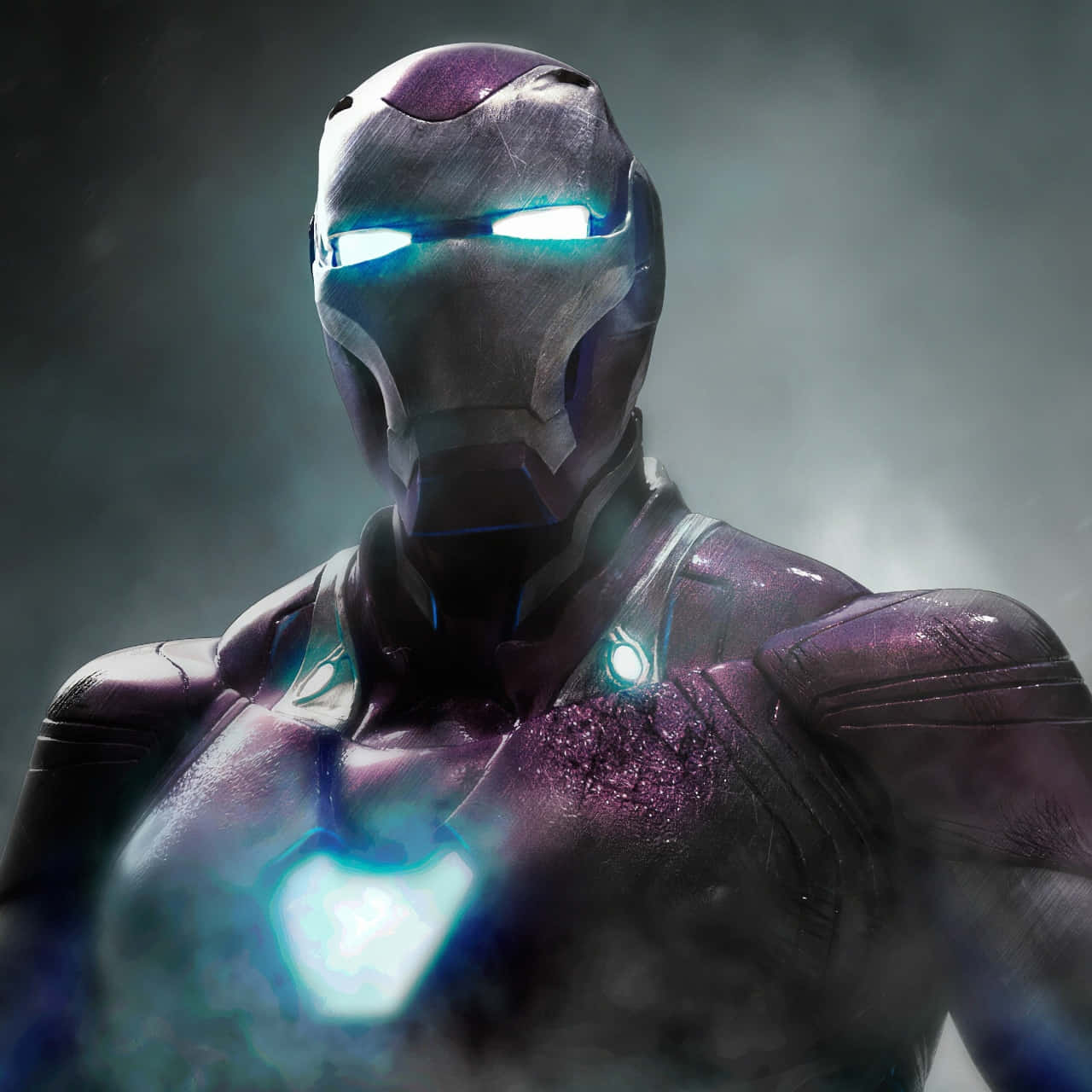 Iron Man, armored suit, glowing blue eyes, HD Desktop Wallpaper