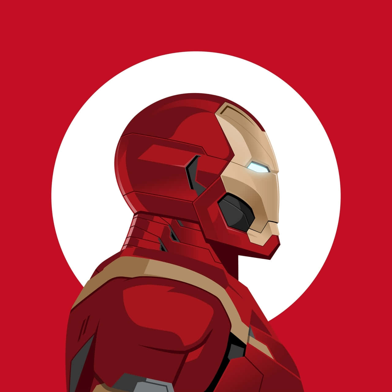 Iron Man, red and gold armor, profile, HD Desktop Wallpaper