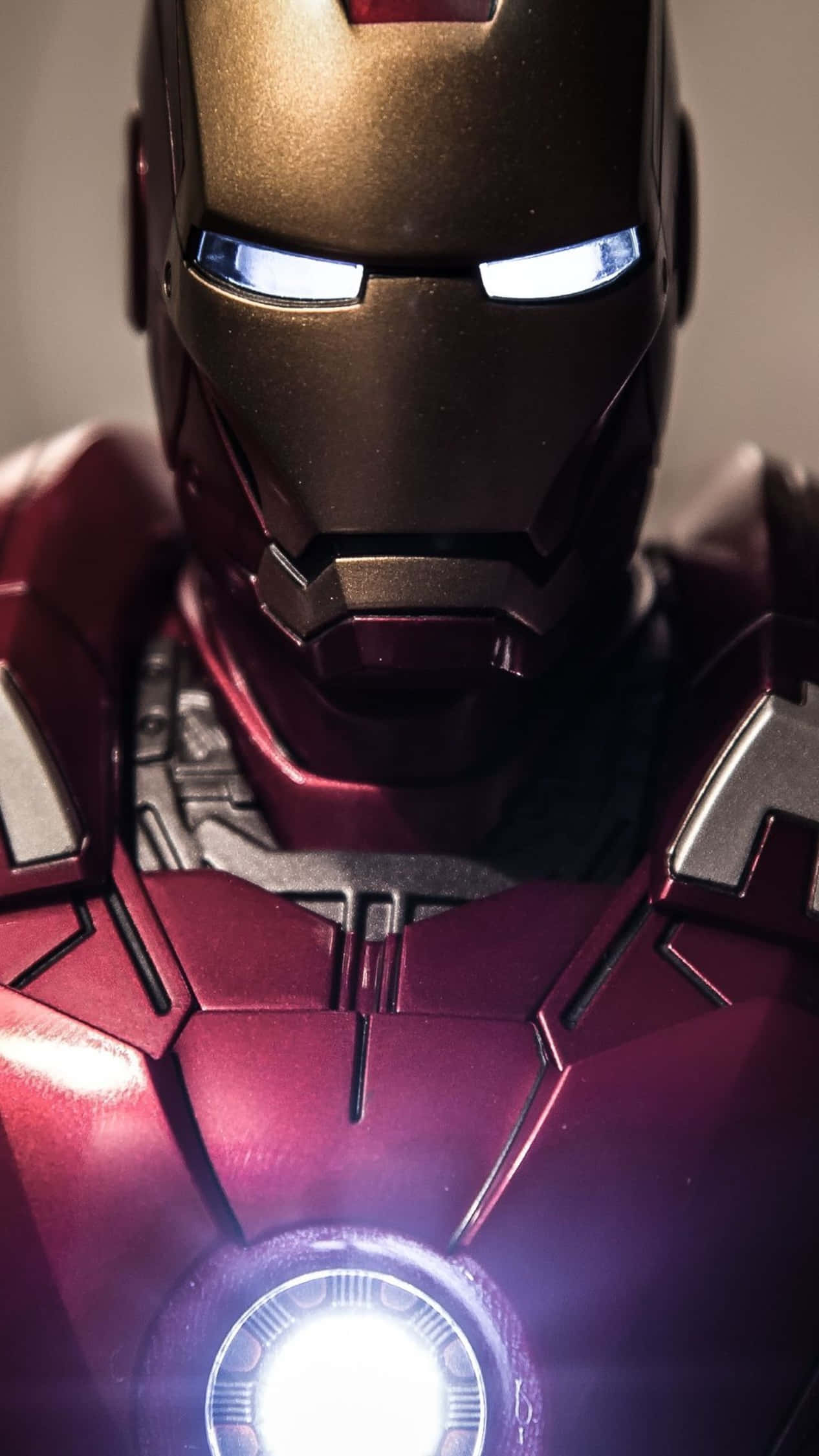 Iron Man, helmet, glowing eyes, Full HD Phone Wallpaper