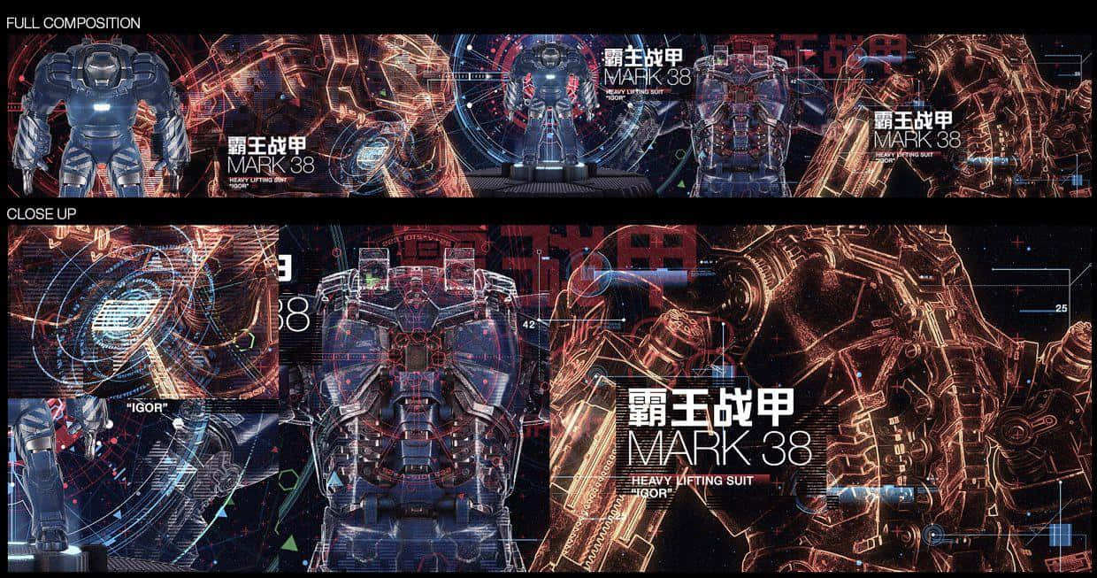 Iron Man Suit, glowing circuitry, holographic interfaces, SD Desktop Wallpaper