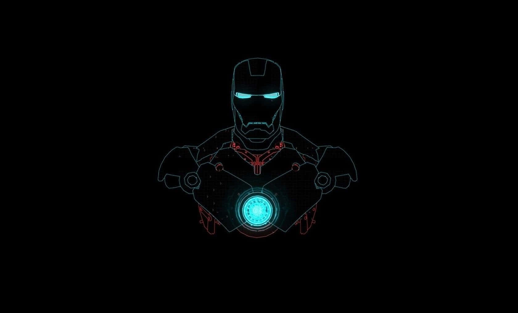 Iron Man, arc reactor, glowing blue, HD Desktop Wallpaper