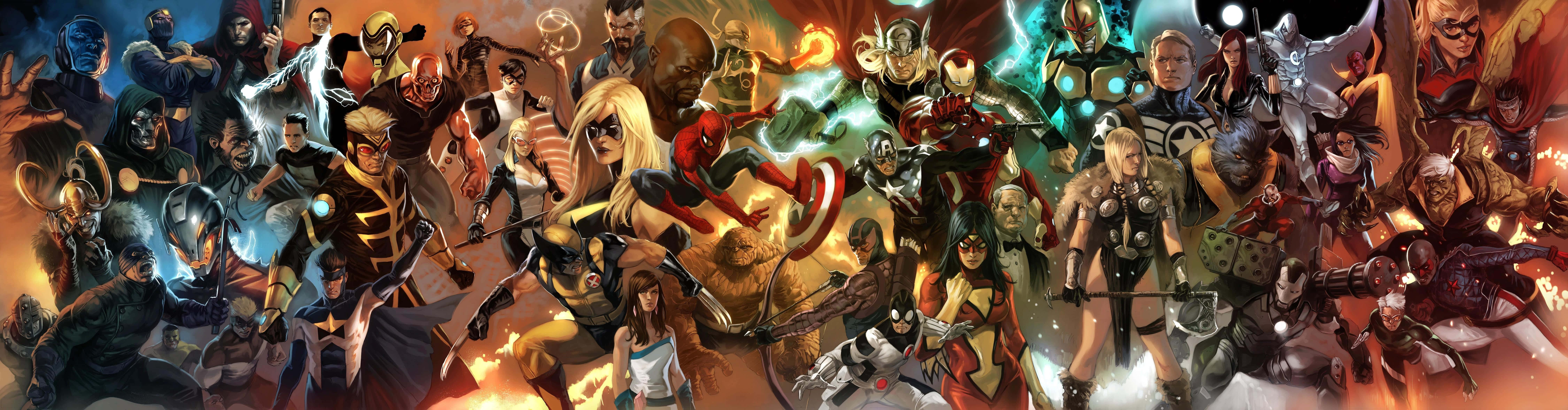 Iron Man Villains, comic book, fiery, 8K Desktop Wallpaper