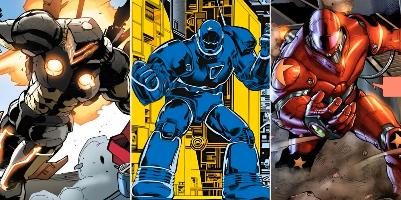 Iron Man Villains, comic book superheroes, armored suits, HD Desktop Wallpaper