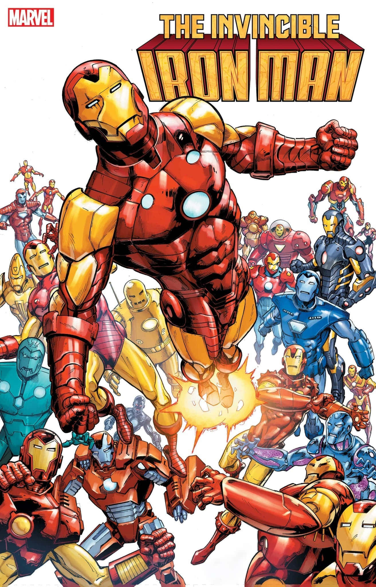 Iron Man, red gold armor, diverse armor variants, Full HD Phone Wallpaper