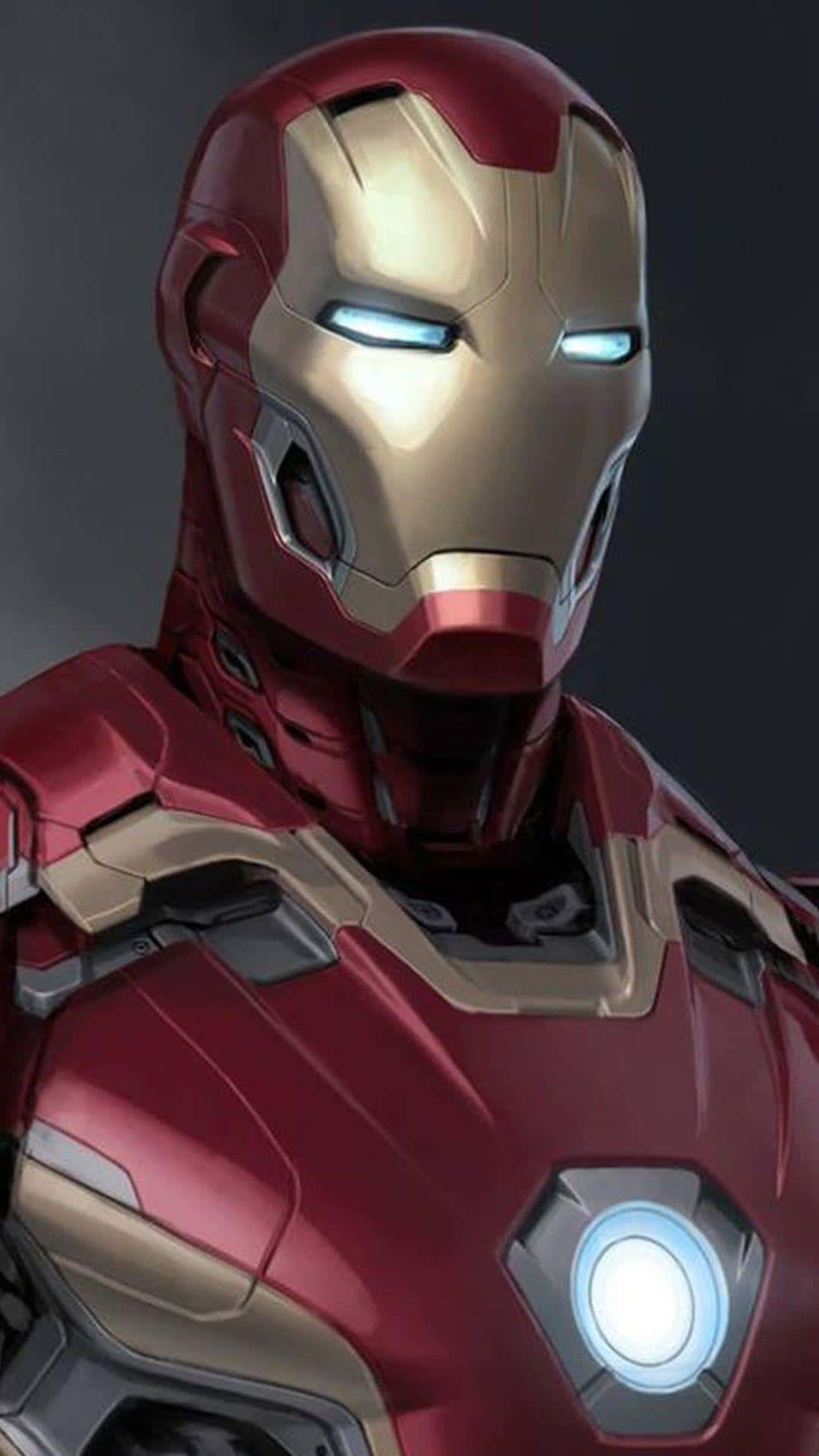 Iron Man, helmet, glowing blue eyes, Full HD Phone Wallpaper