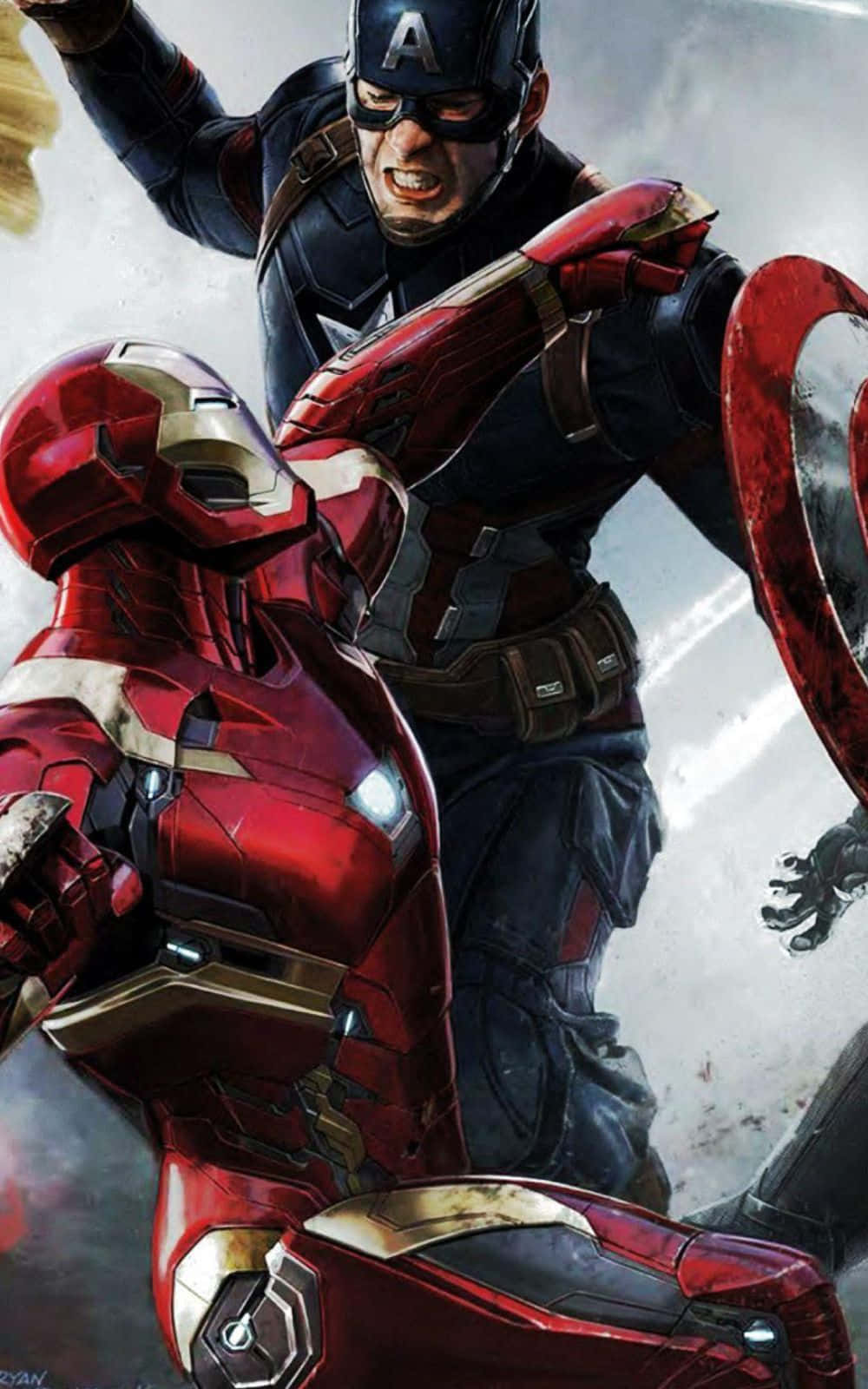 Iron Man, Captain America, repulsors, HD Phone Wallpaper