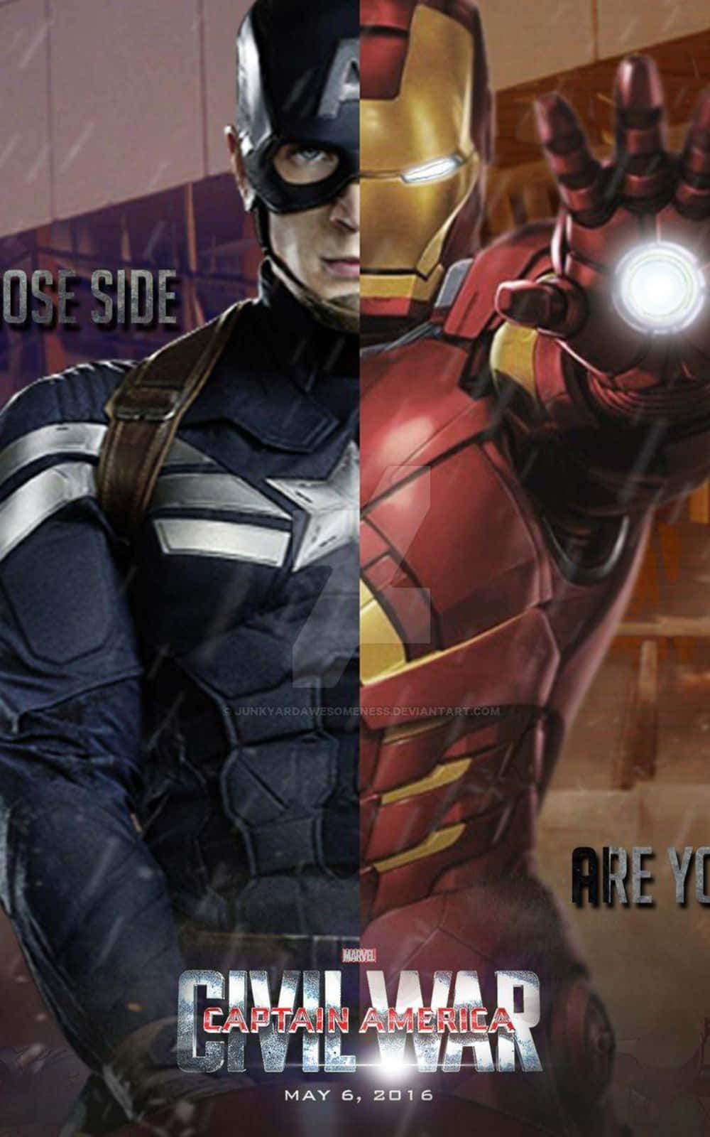 Iron Man, Captain America, iconic suits, HD Phone Wallpaper