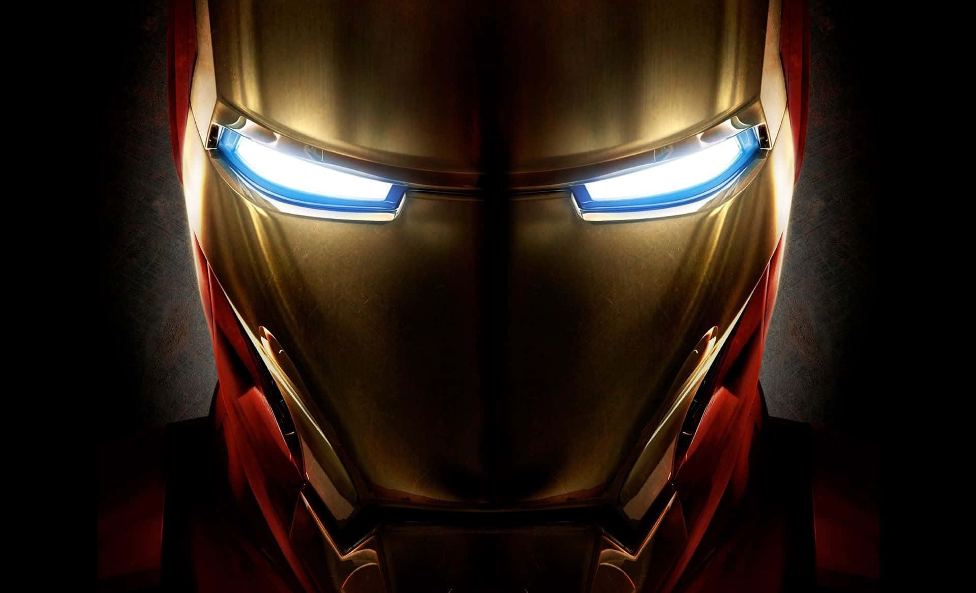 Iron Man, helmet, glowing blue eyes, Full HD Desktop Wallpaper