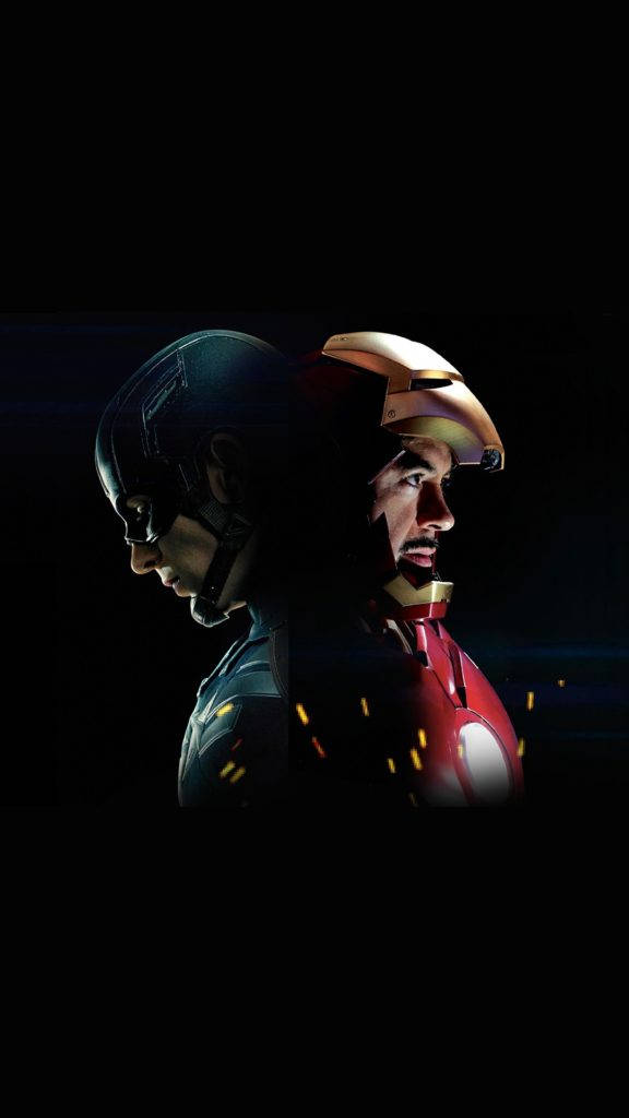 Iron Man, Captain America, sparks, SD Phone Wallpaper