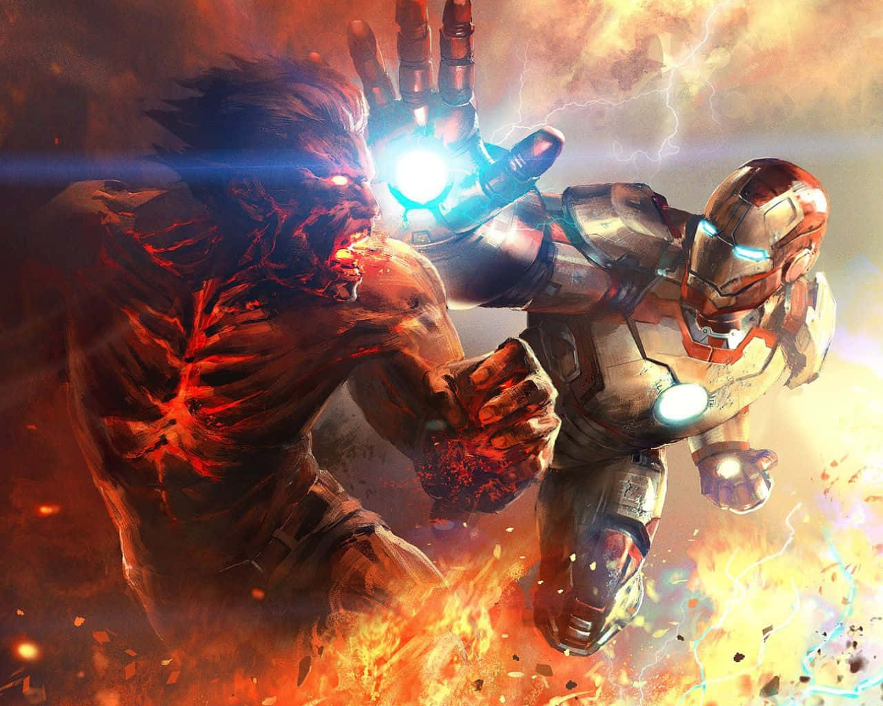 Iron Man, Killian, stormy sky, HD Desktop Wallpaper
