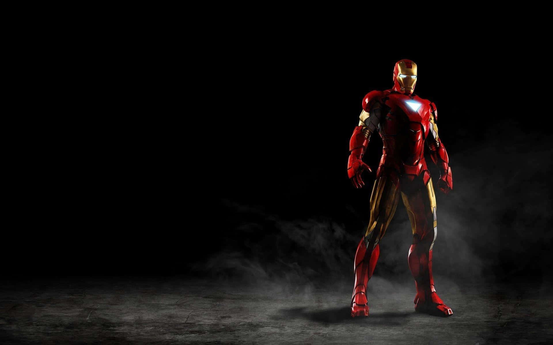 Iron Man, red and gold armor, arc reactor, Full HD Desktop Wallpaper