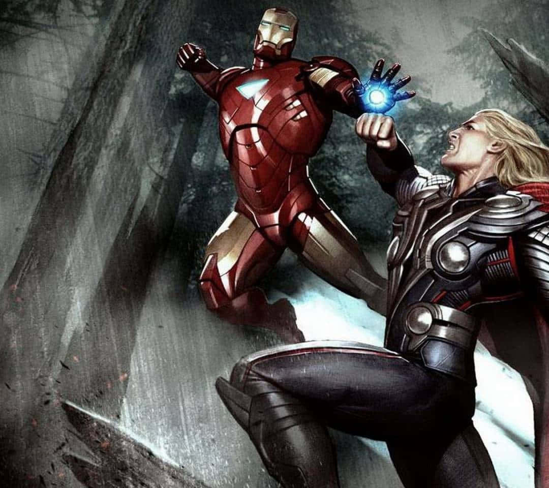 Iron Man, Thor, repulsors, SD Desktop Wallpaper