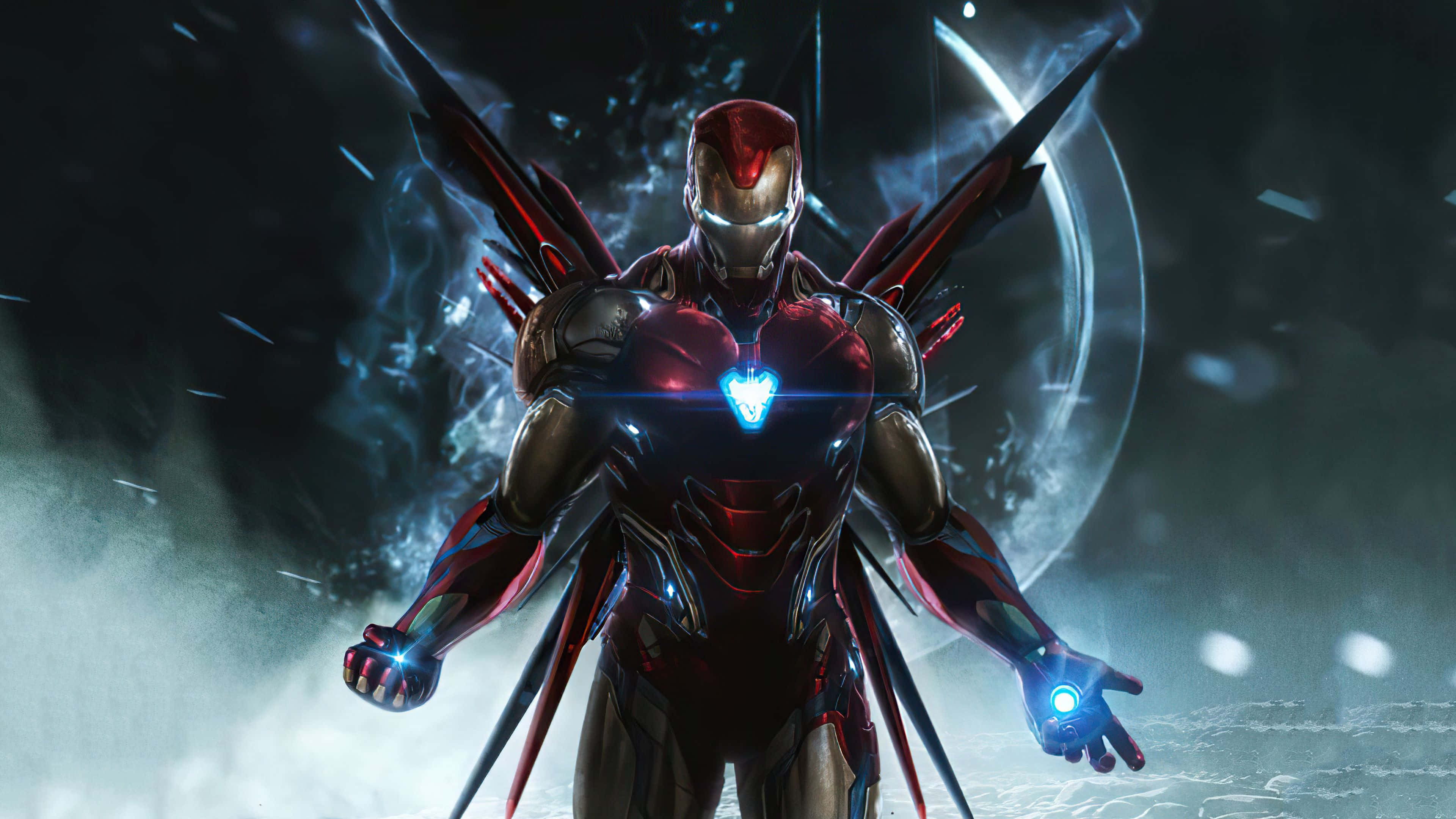 Iron Man, repulsors, arc reactor, 4K Desktop Wallpaper