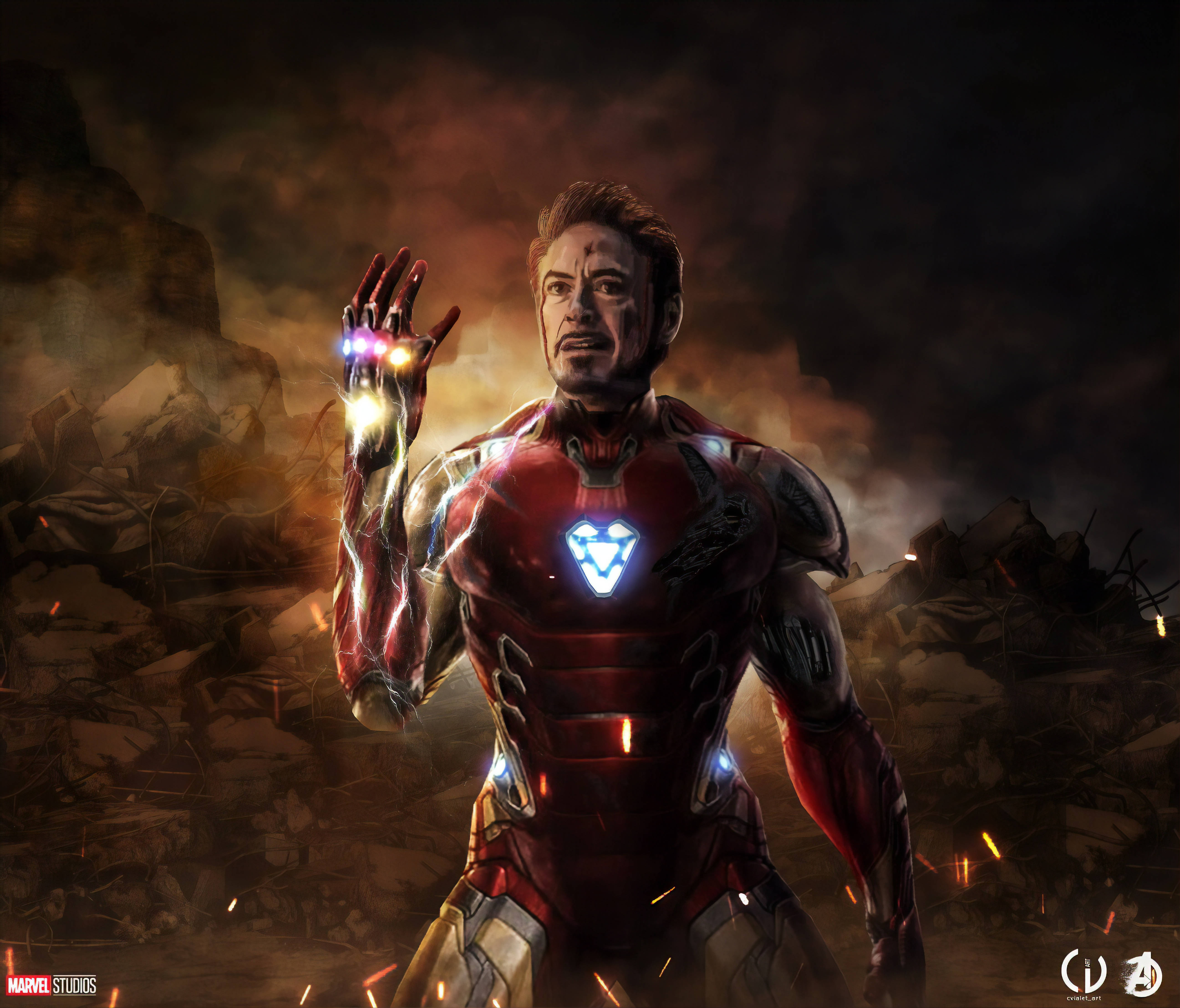 Iron Man, repulsors, arc reactor, 5K Desktop Wallpaper