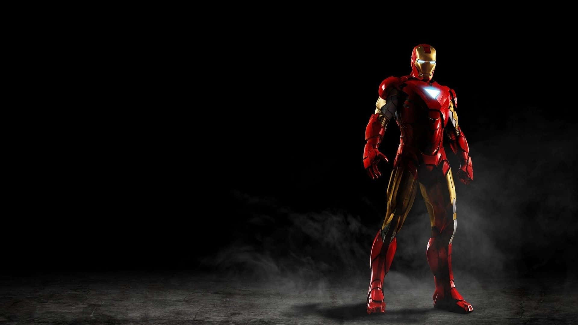 Iron Man, red and gold armor, arc reactor, Full HD Desktop Wallpaper