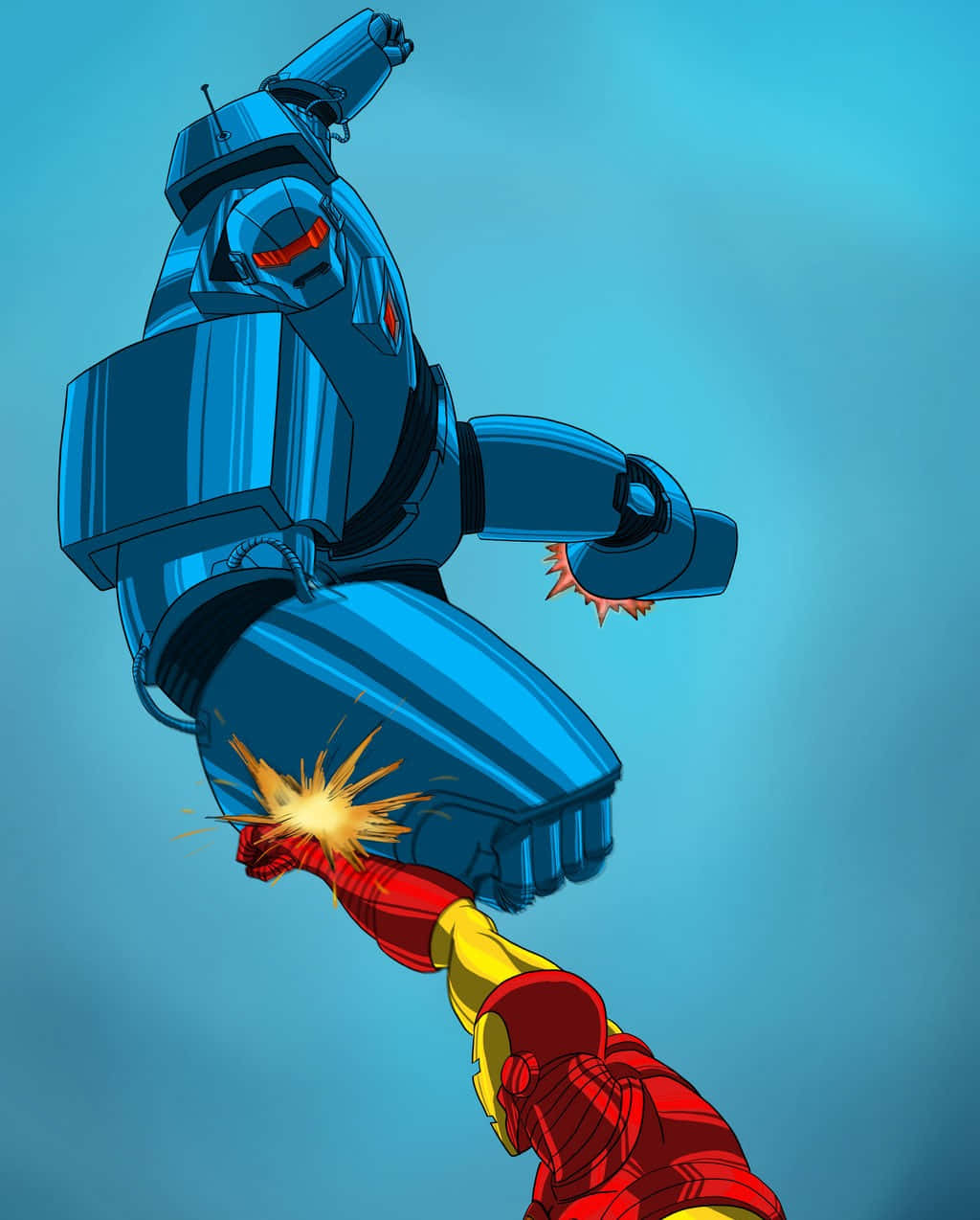 Iron Man, Iron Monger, red and gold armor, SD Phone Wallpaper
