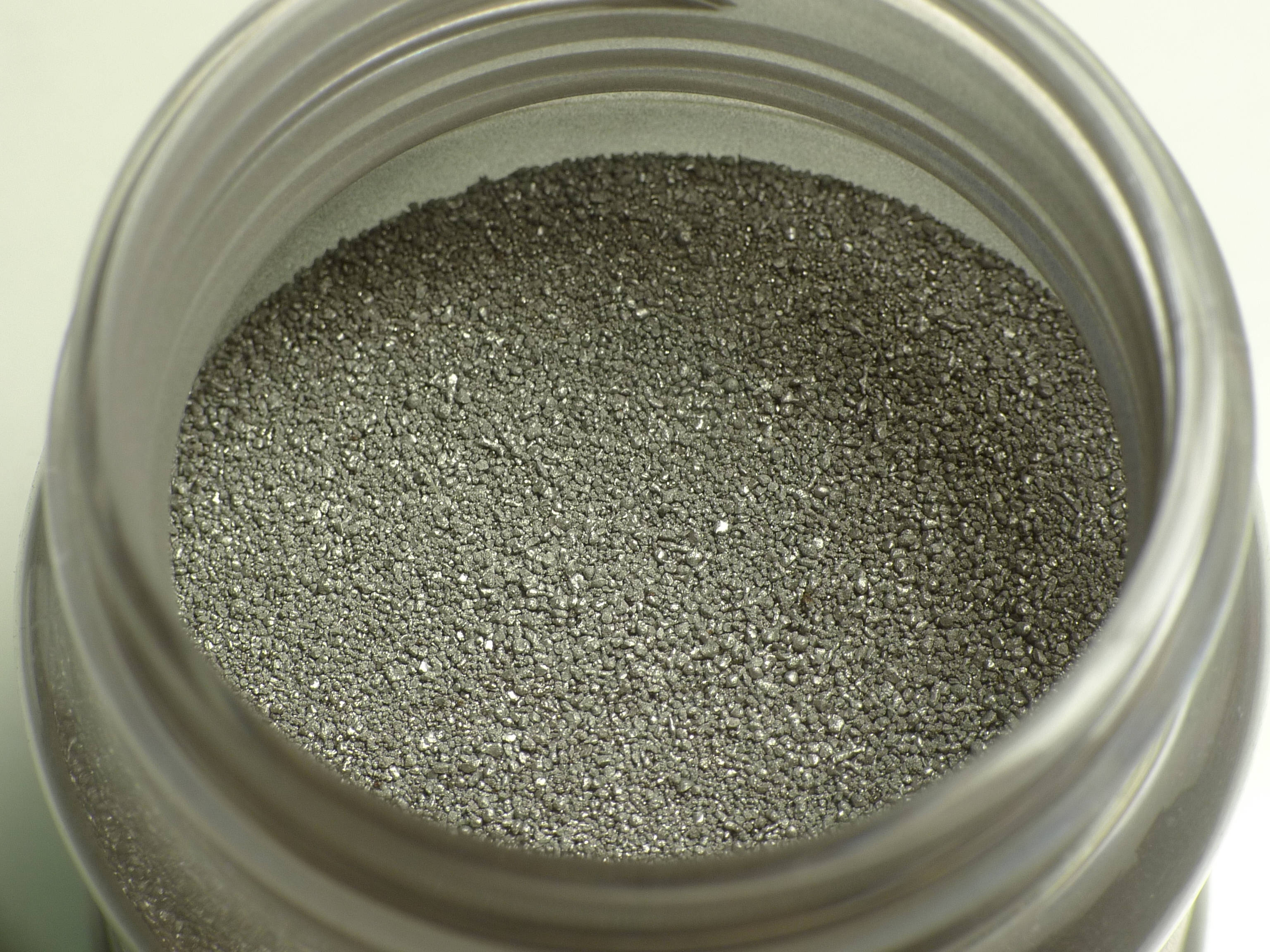 iron powder, clear glass jar, plain white background, 2K Desktop Wallpaper
