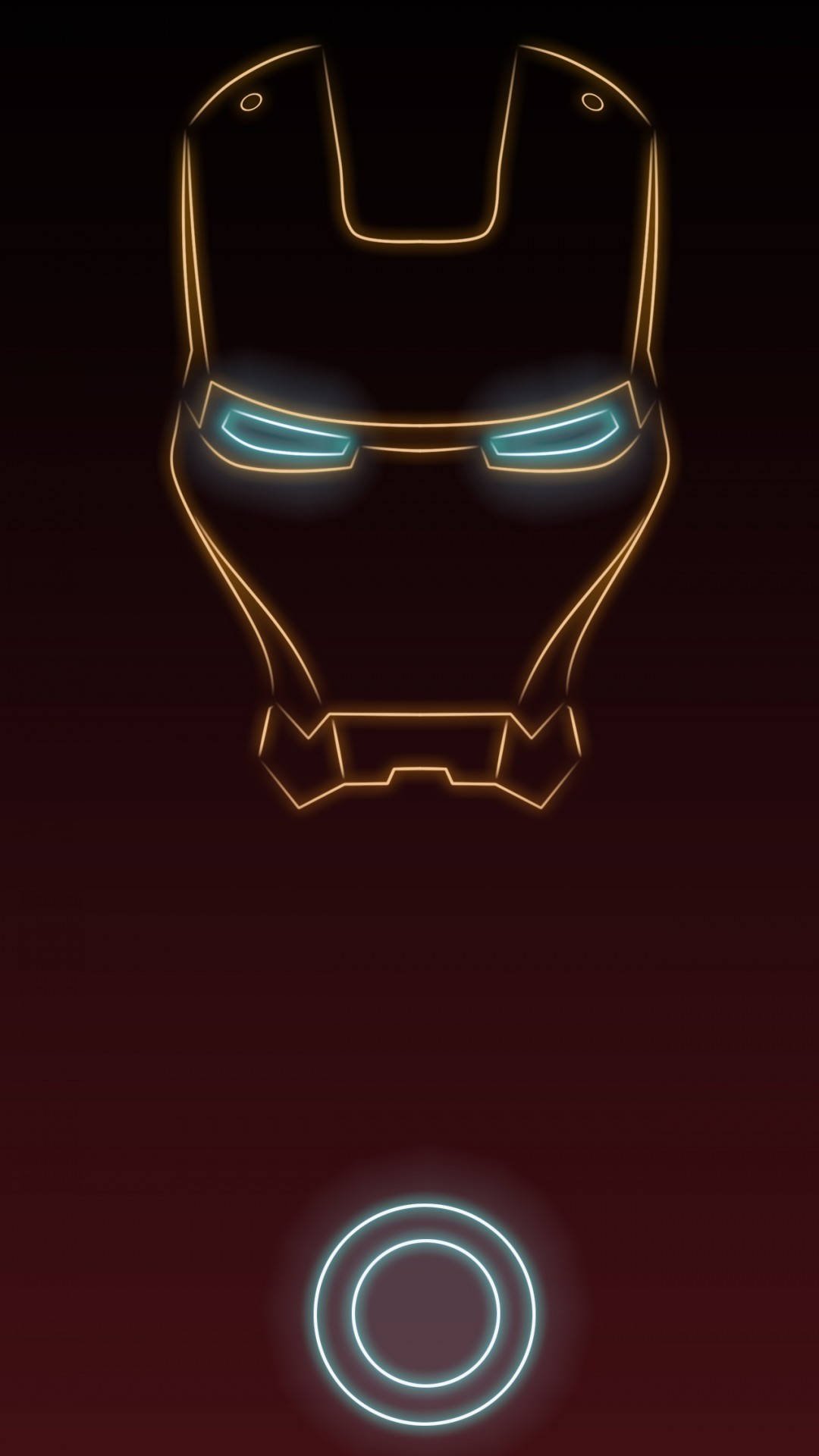 Ironman HD, neon outline, glowing eyes, Full HD Phone Wallpaper
