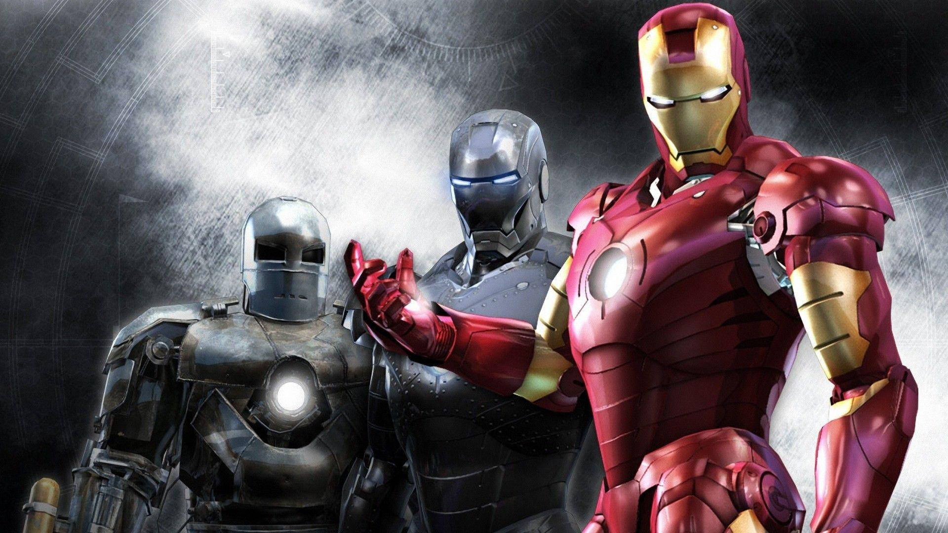 Ironman HD, glowing eyes, chest lights, Full HD Desktop Wallpaper