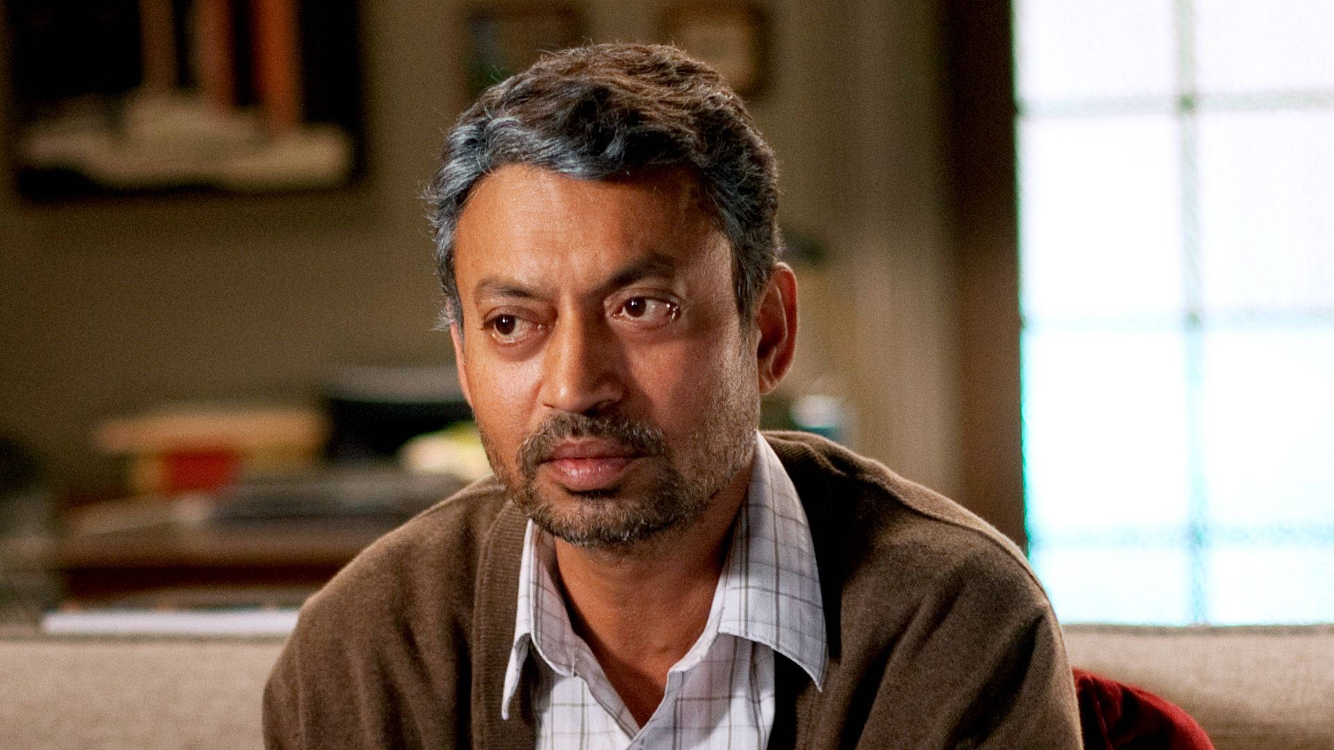Irrfan Khan, graying hair, beard, Full HD Desktop Wallpaper