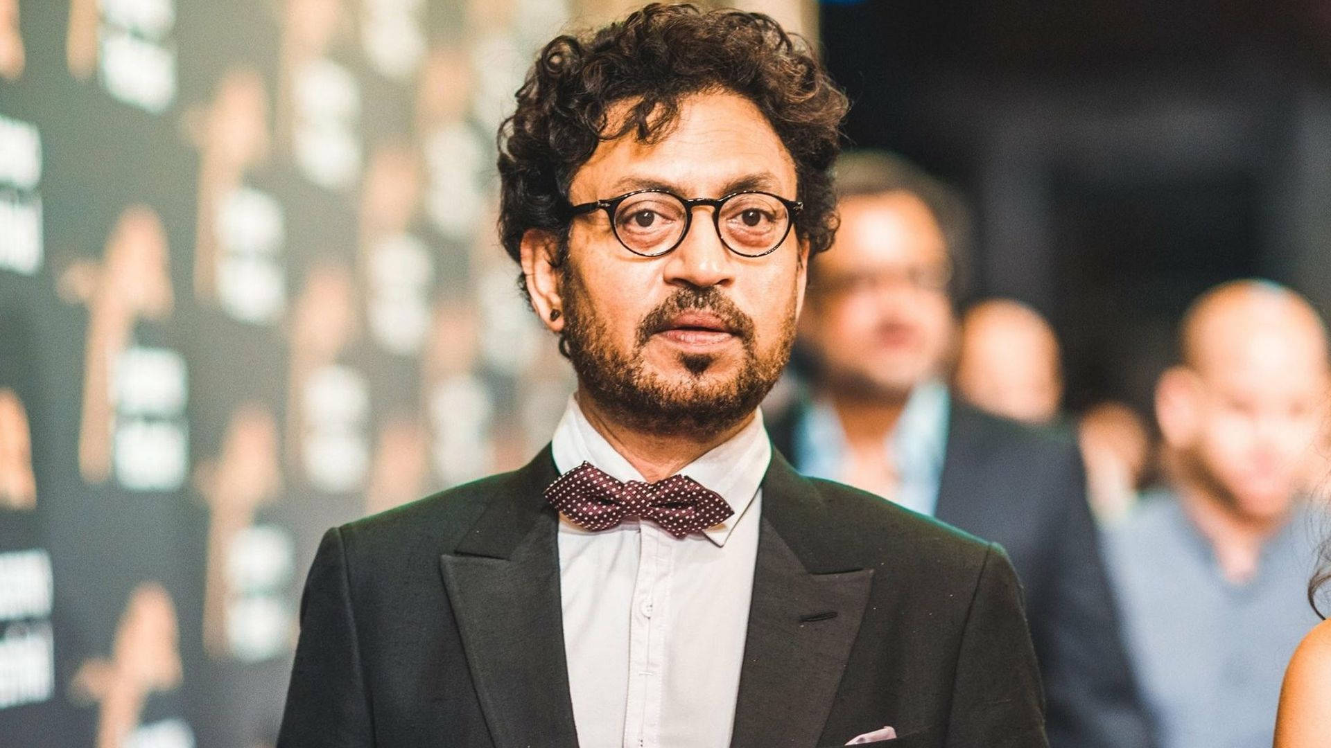Irrfan Khan, curly hair, glasses, Full HD Desktop Wallpaper
