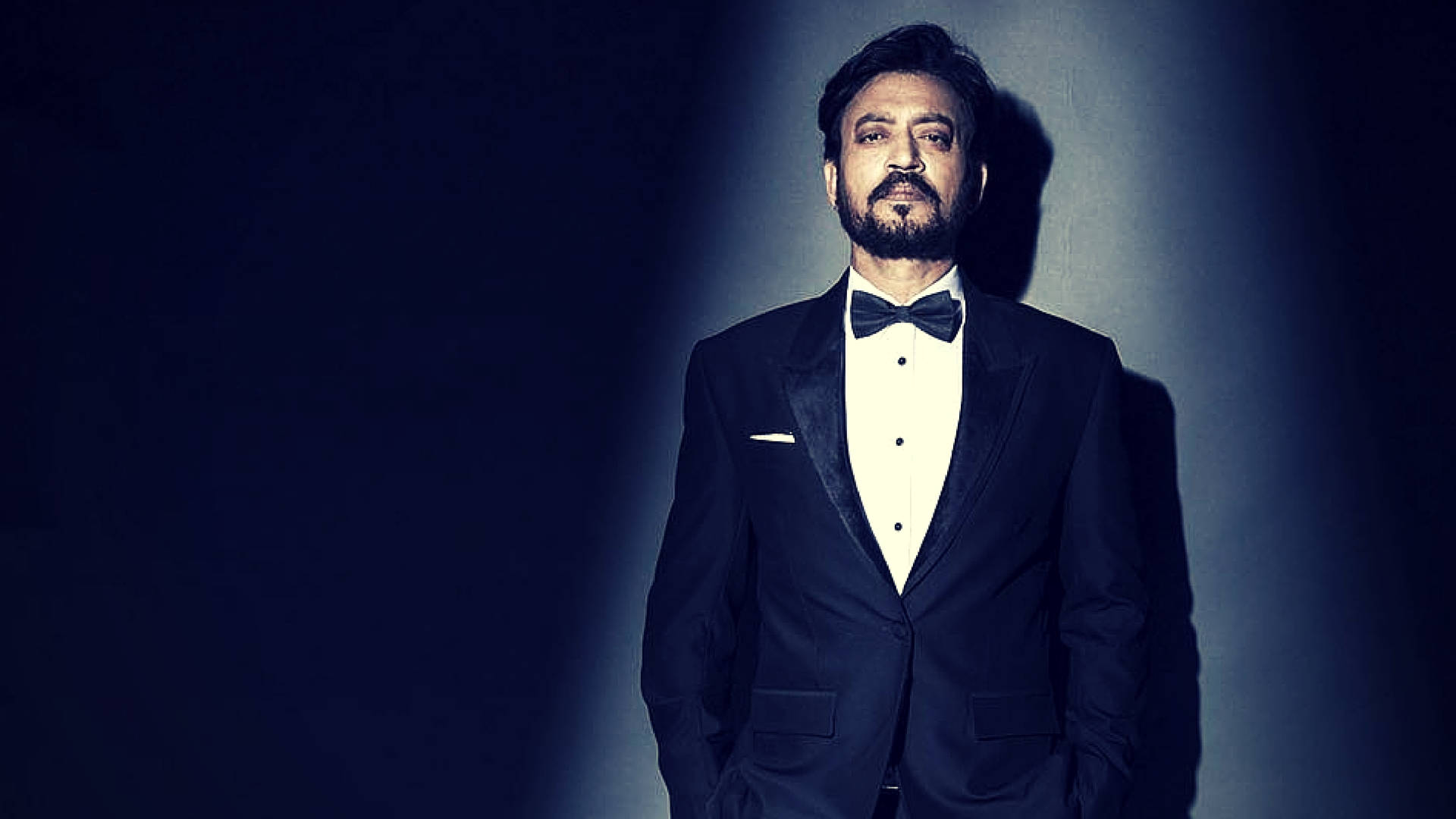 Irrfan Khan, black tuxedo, bow tie, Full HD Desktop Wallpaper