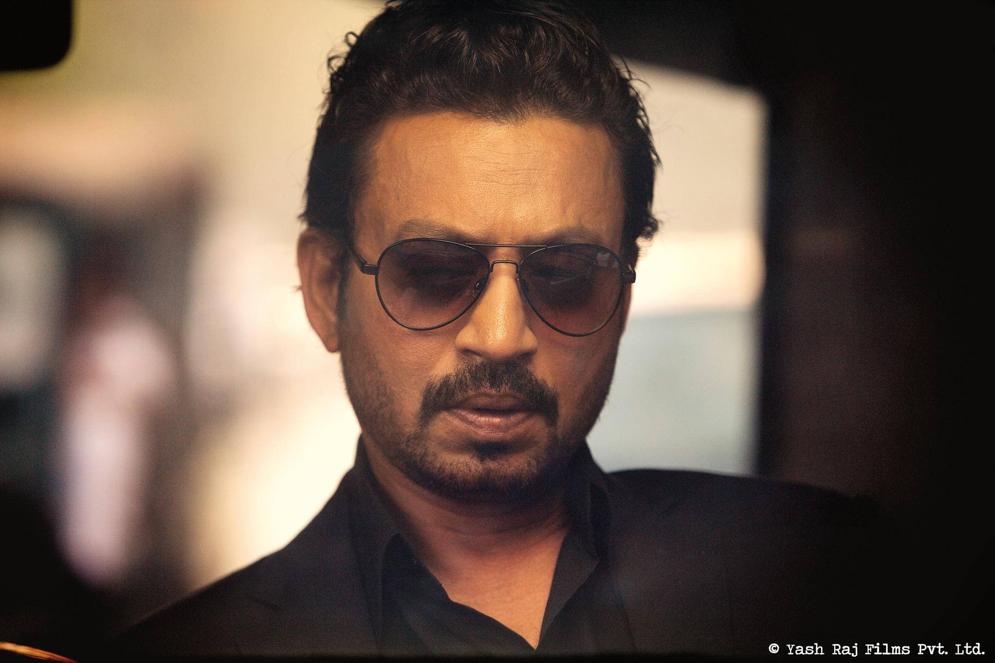 Irrfan Khan, aviator sunglasses, black shirt, Full HD Desktop Wallpaper