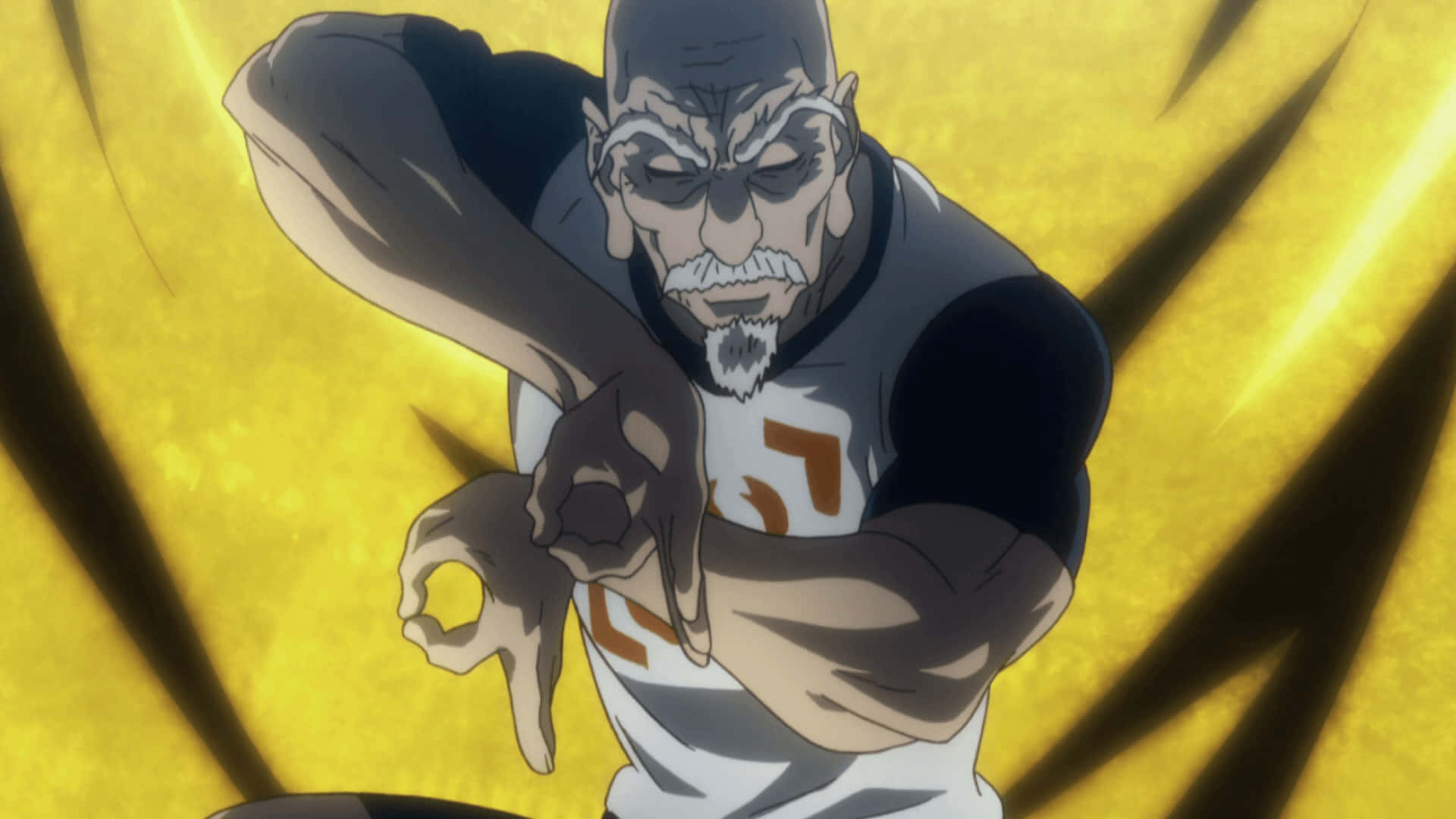 Isaac Netero, white beard, intense eyes, Full HD Desktop Wallpaper