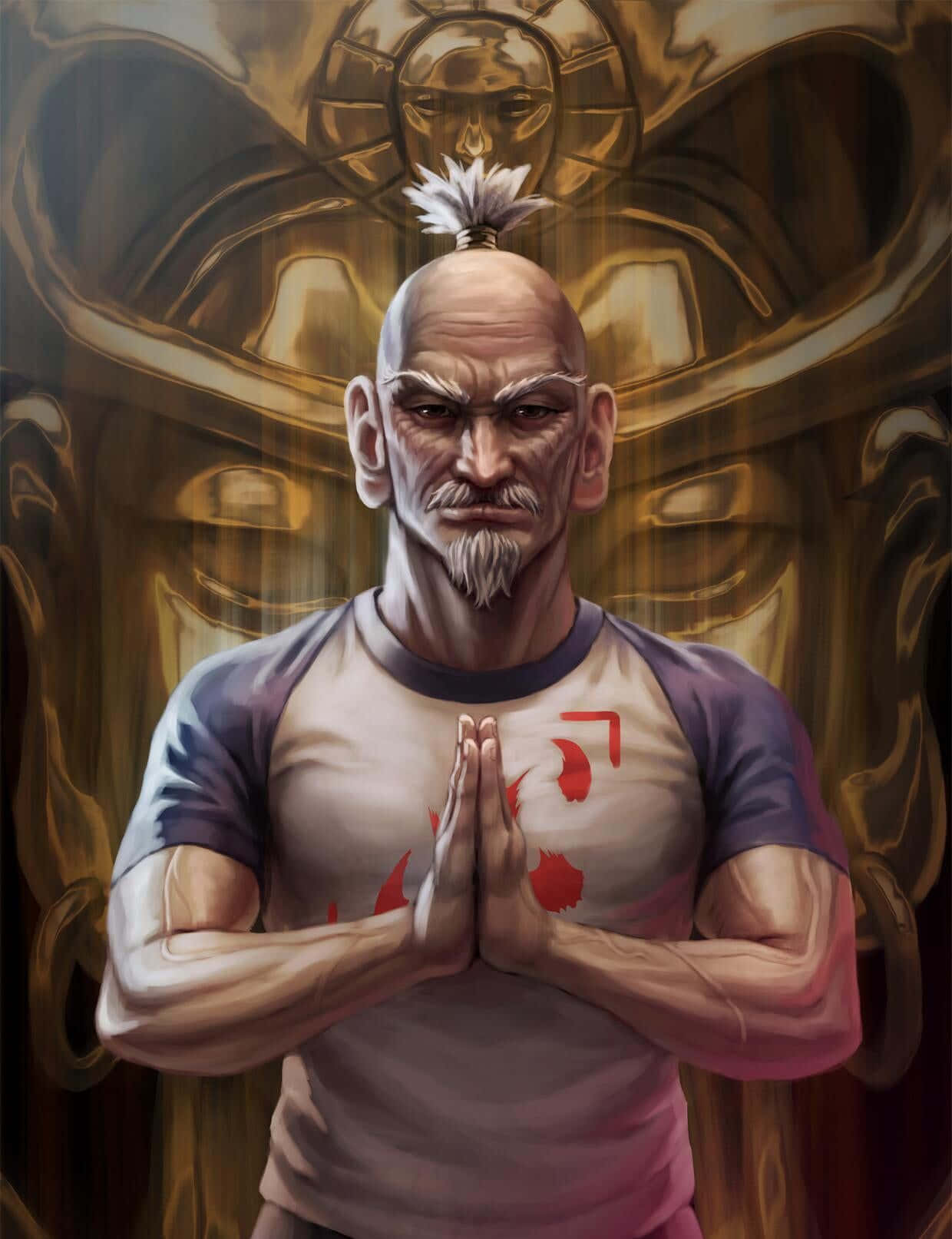 Isaac Netero, bald warrior, white goatee, HD Phone Wallpaper