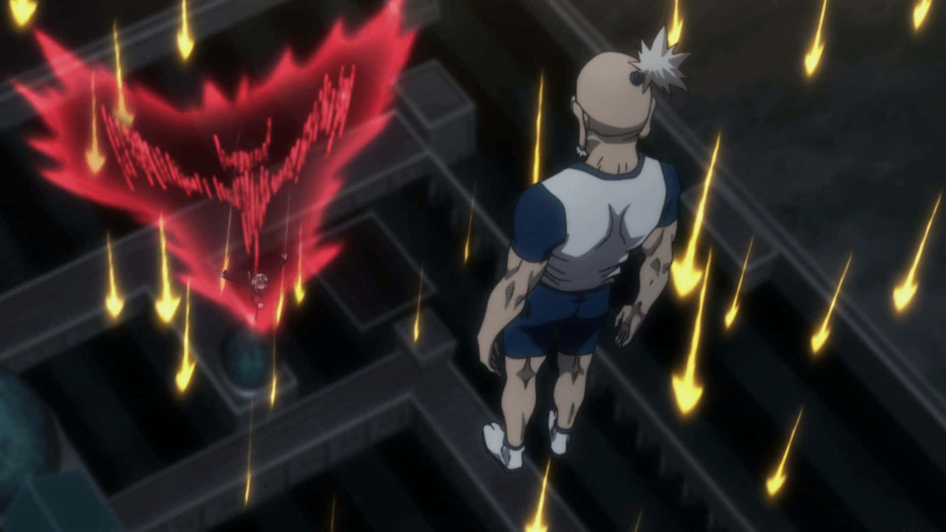 Isaac Netero, bald anime character, white hair, Full HD Desktop Wallpaper