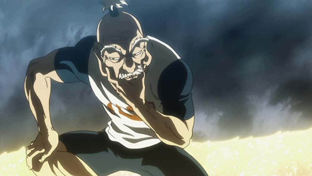 Isaac Netero, topknot, fierce grin, SD Desktop Wallpaper