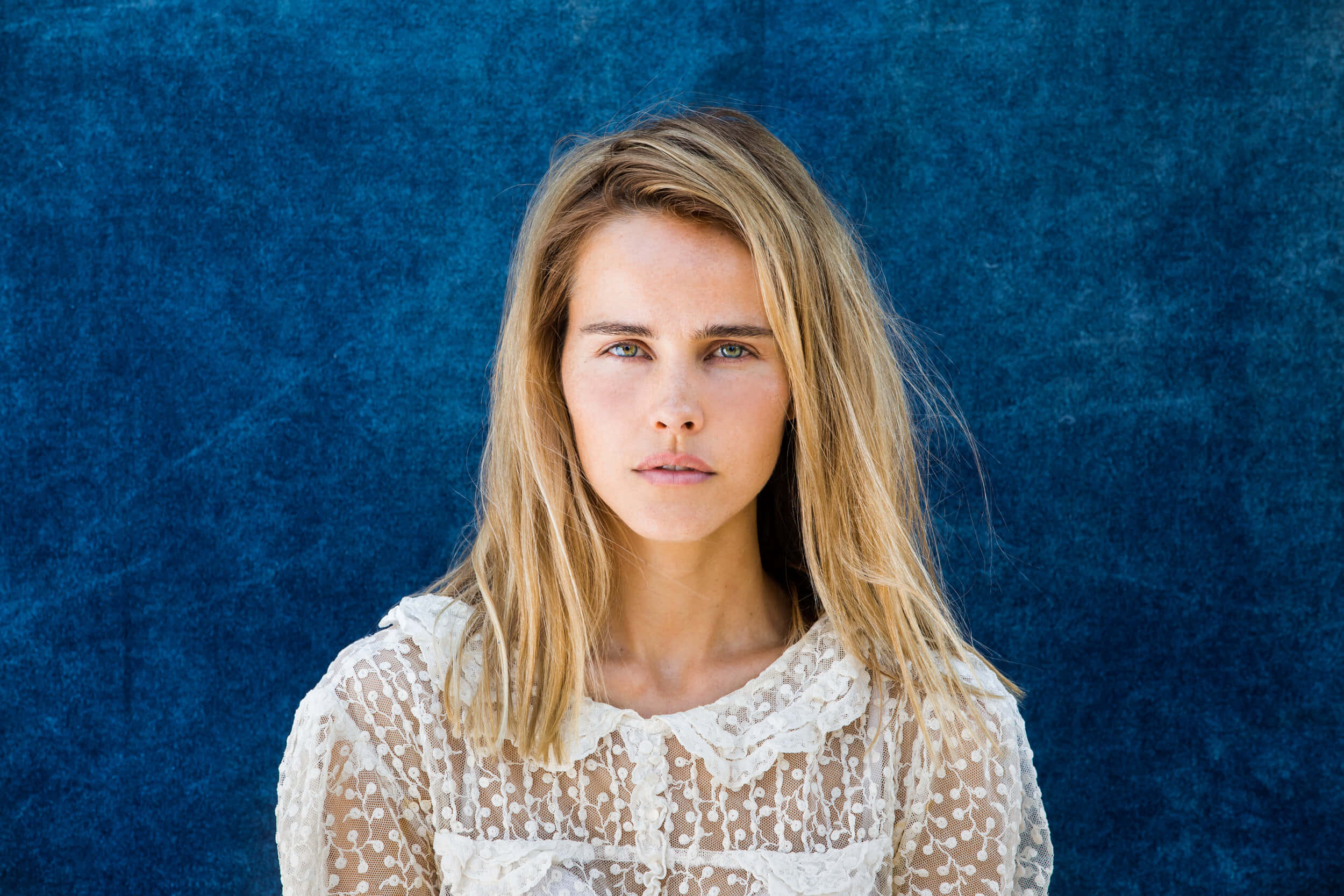 Isabel Lucas, blonde hair, white lace top, Full HD Desktop Wallpaper