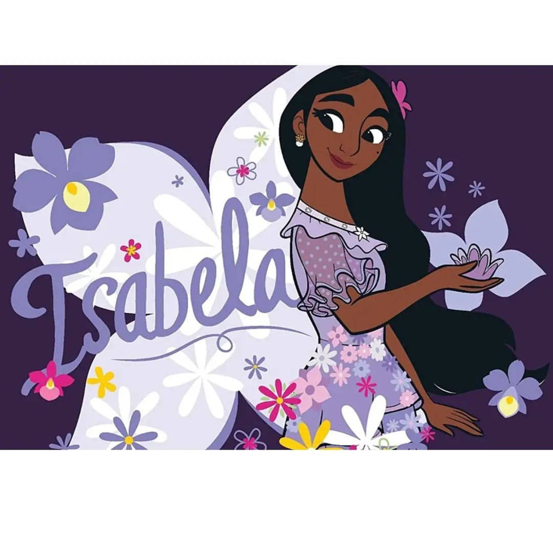 Isabela Madrigal, butterfly wings, colorful flowers, SD Desktop Wallpaper