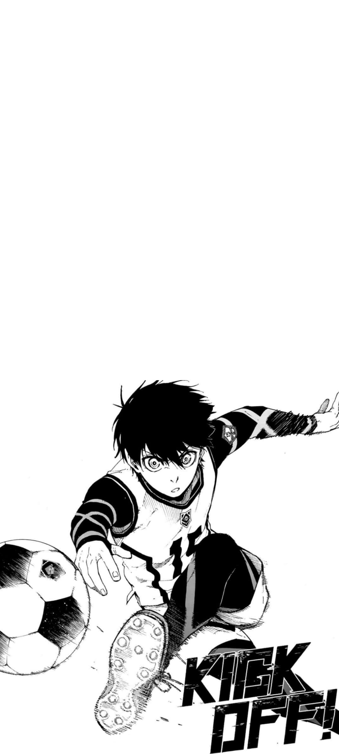 Isagi Yoichi, kick off, manga-style, Full HD Phone Wallpaper