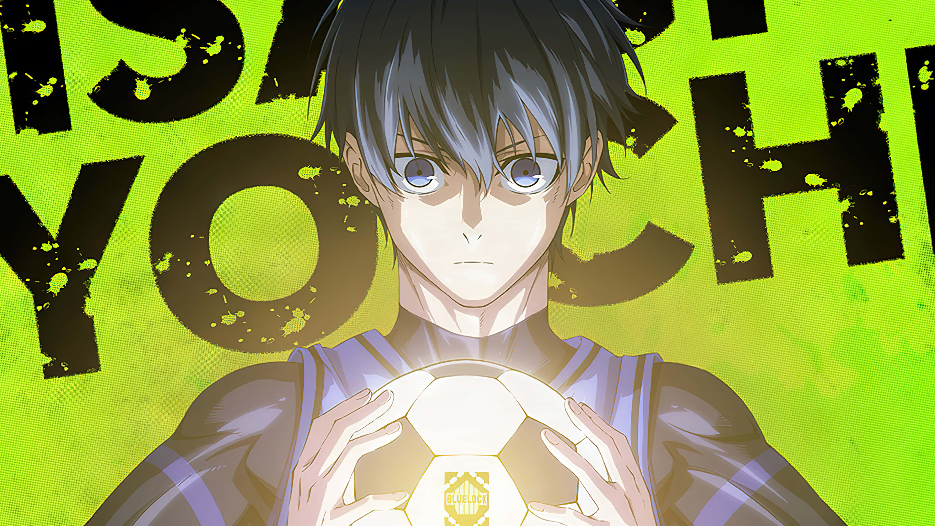 Isagi Yoichi, soccer, glowing ball, 4K Desktop Wallpaper