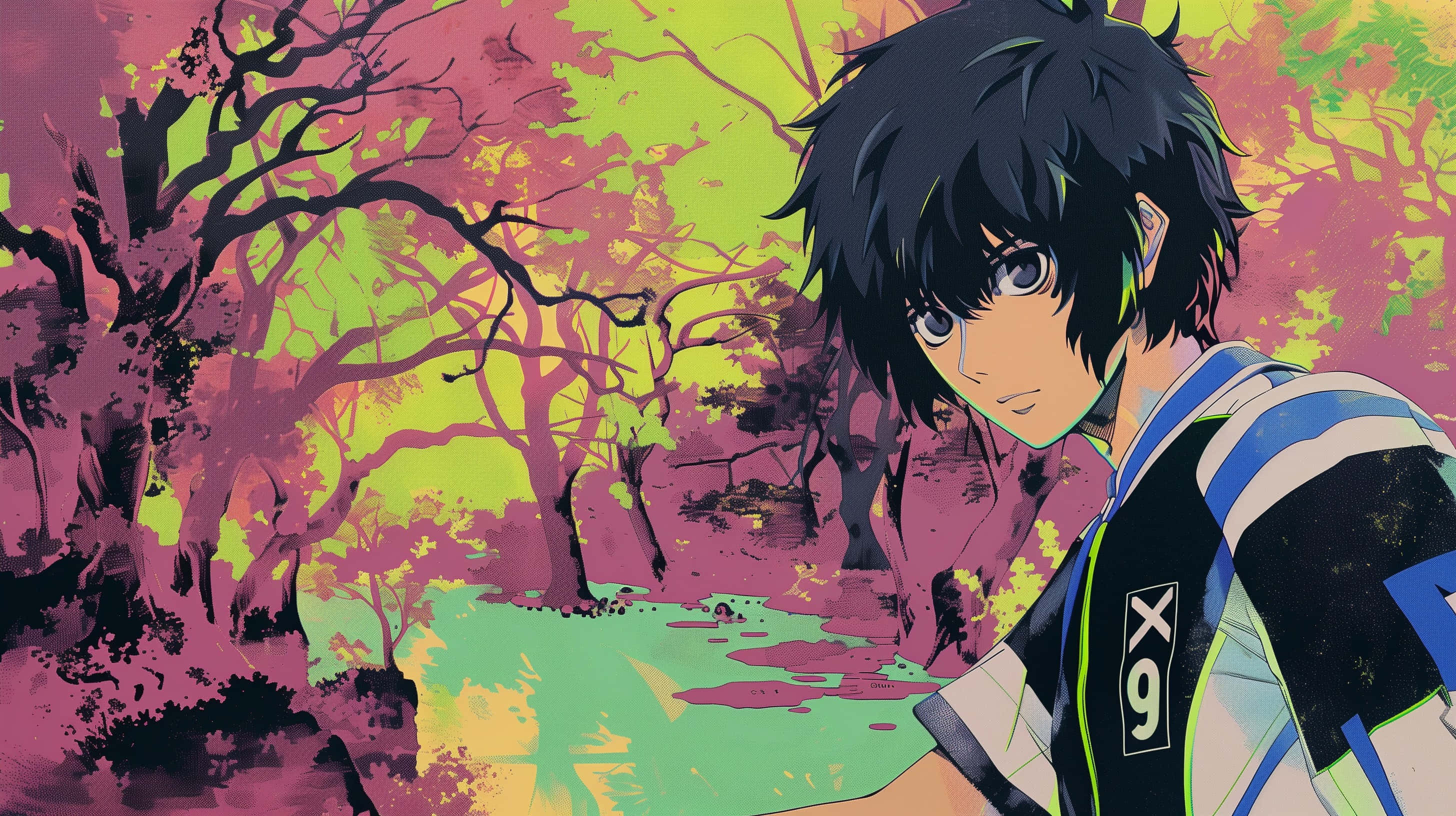 Isagi Yoichi, anime soccer player, sports jersey, 2K Desktop Wallpaper