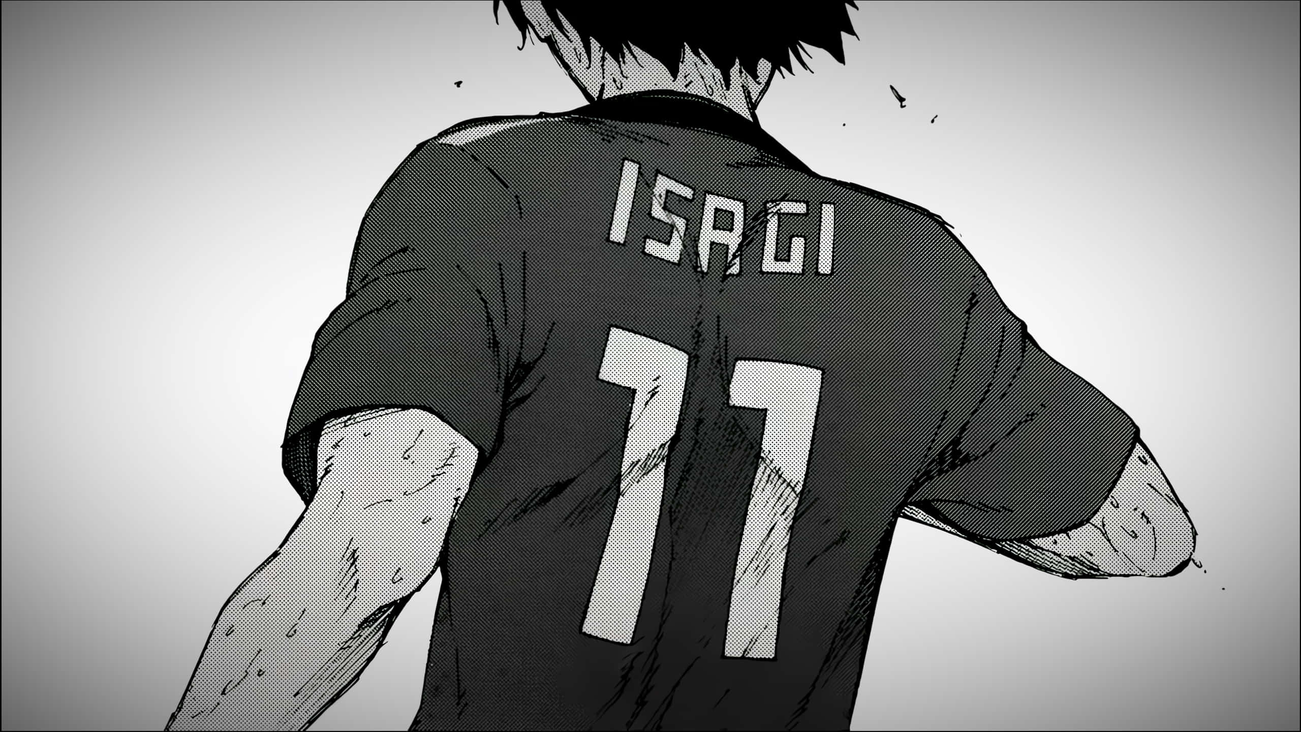 Isagi Yoichi, number 11, black jersey, 2K Desktop Wallpaper