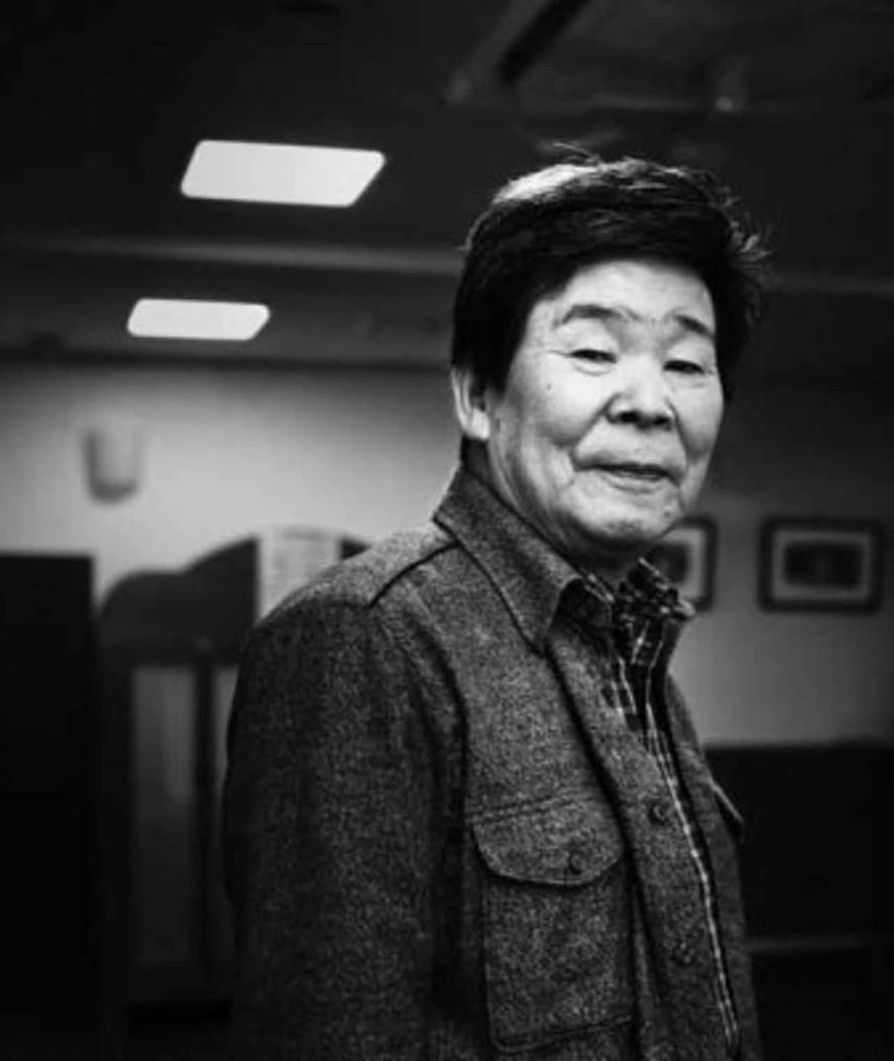 Isao Takahata, black and white portrait, elderly man, HD Phone Wallpaper