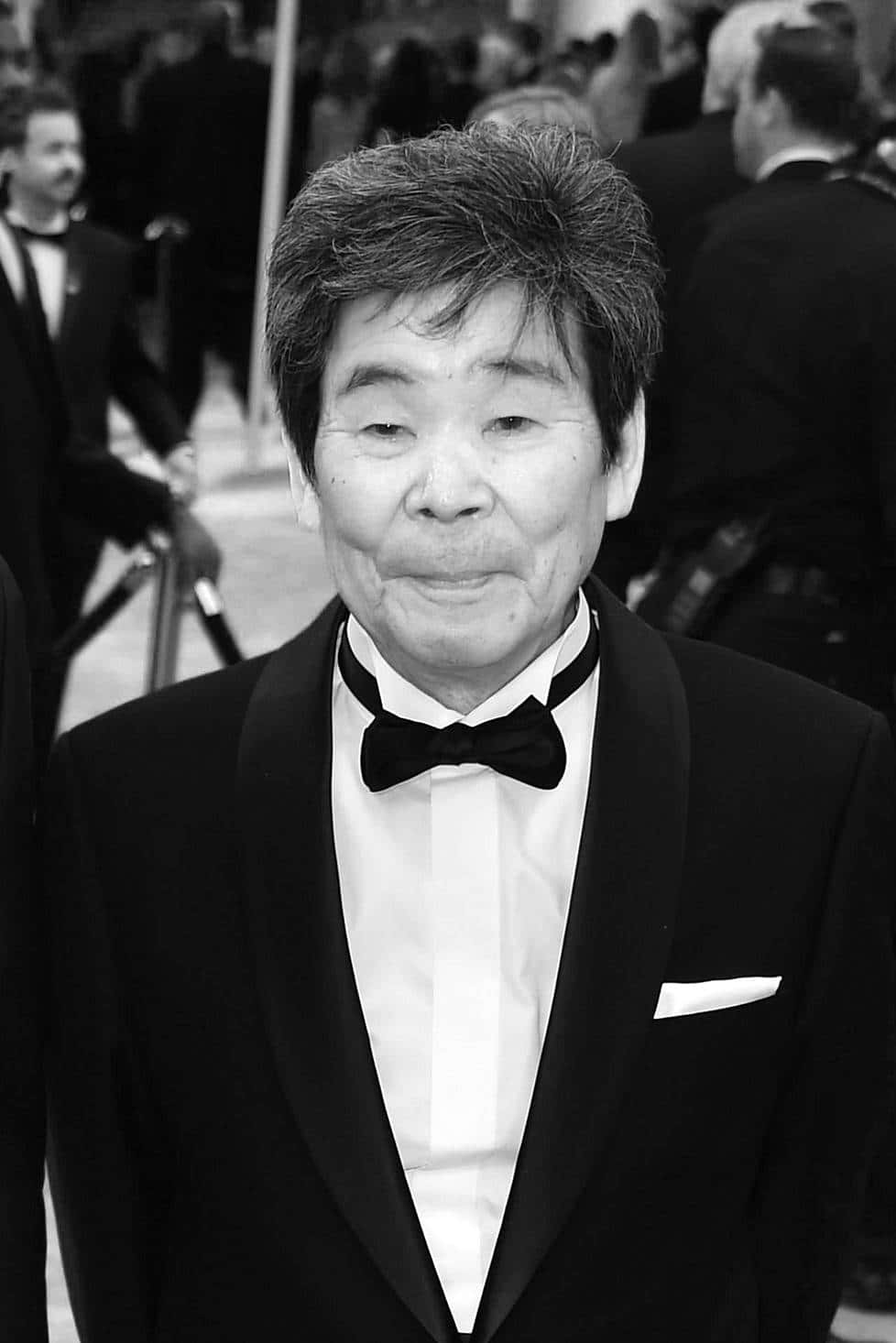 Isao Takahata, black and white portrait, elderly man, HD Phone Wallpaper