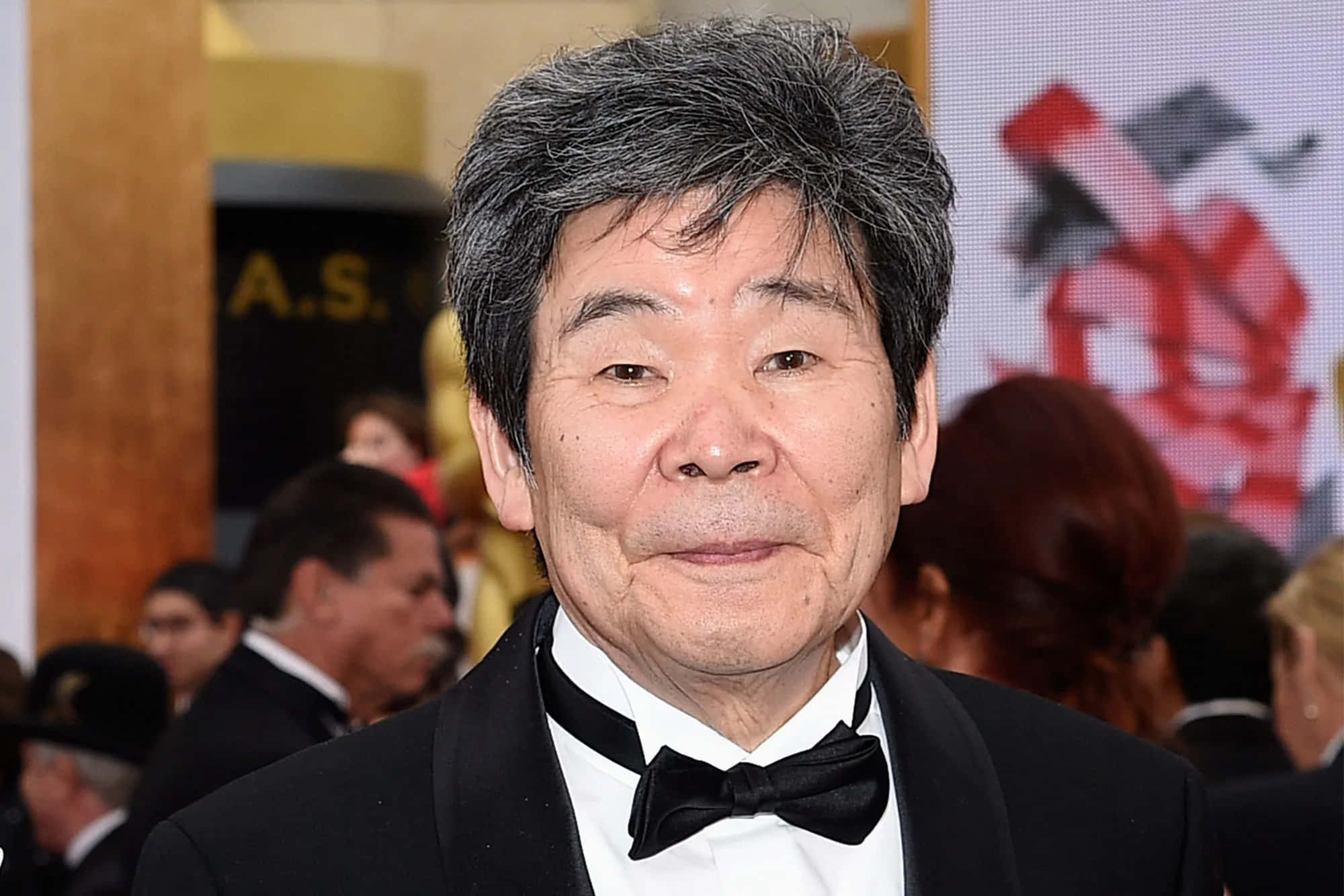 Isao Takahata, black tuxedo, bow tie, Full HD Desktop Wallpaper