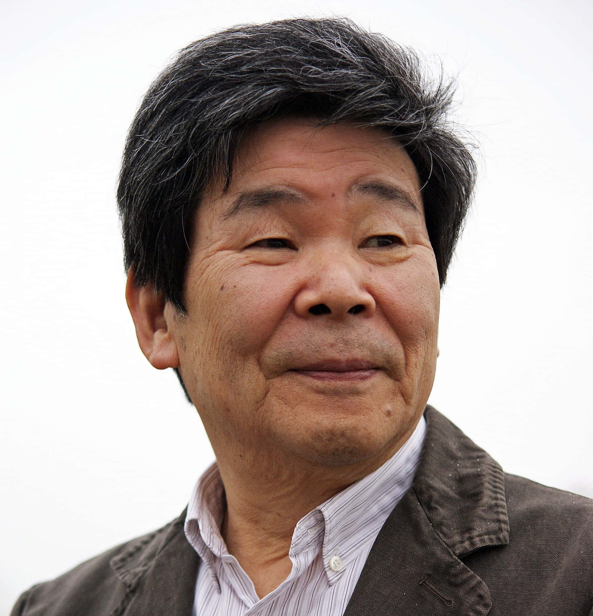 Isao Takahata, graying hair, smiling, Full HD Phone Wallpaper