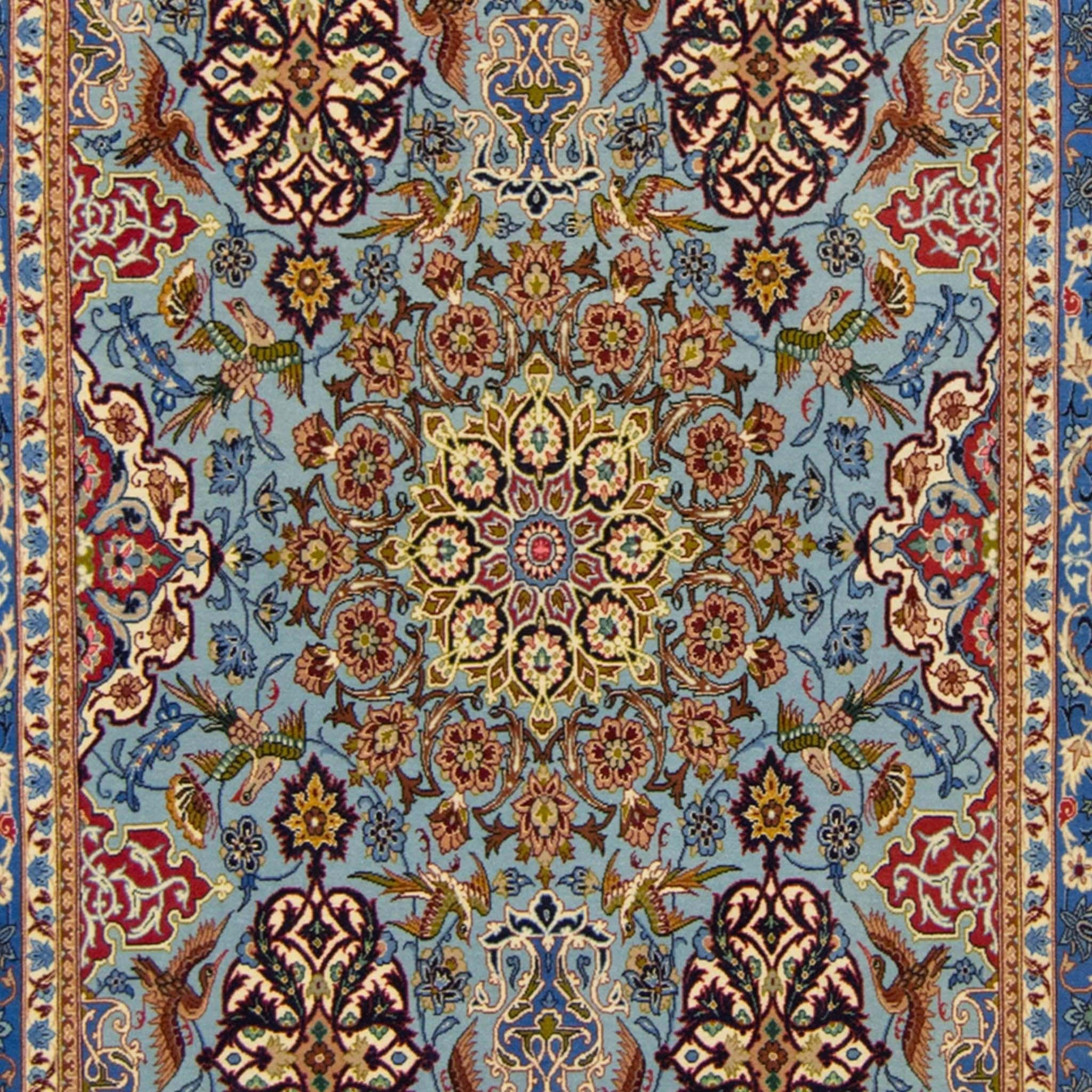 Isfahan, Persian-style rug, floral motifs, Full HD Desktop Wallpaper