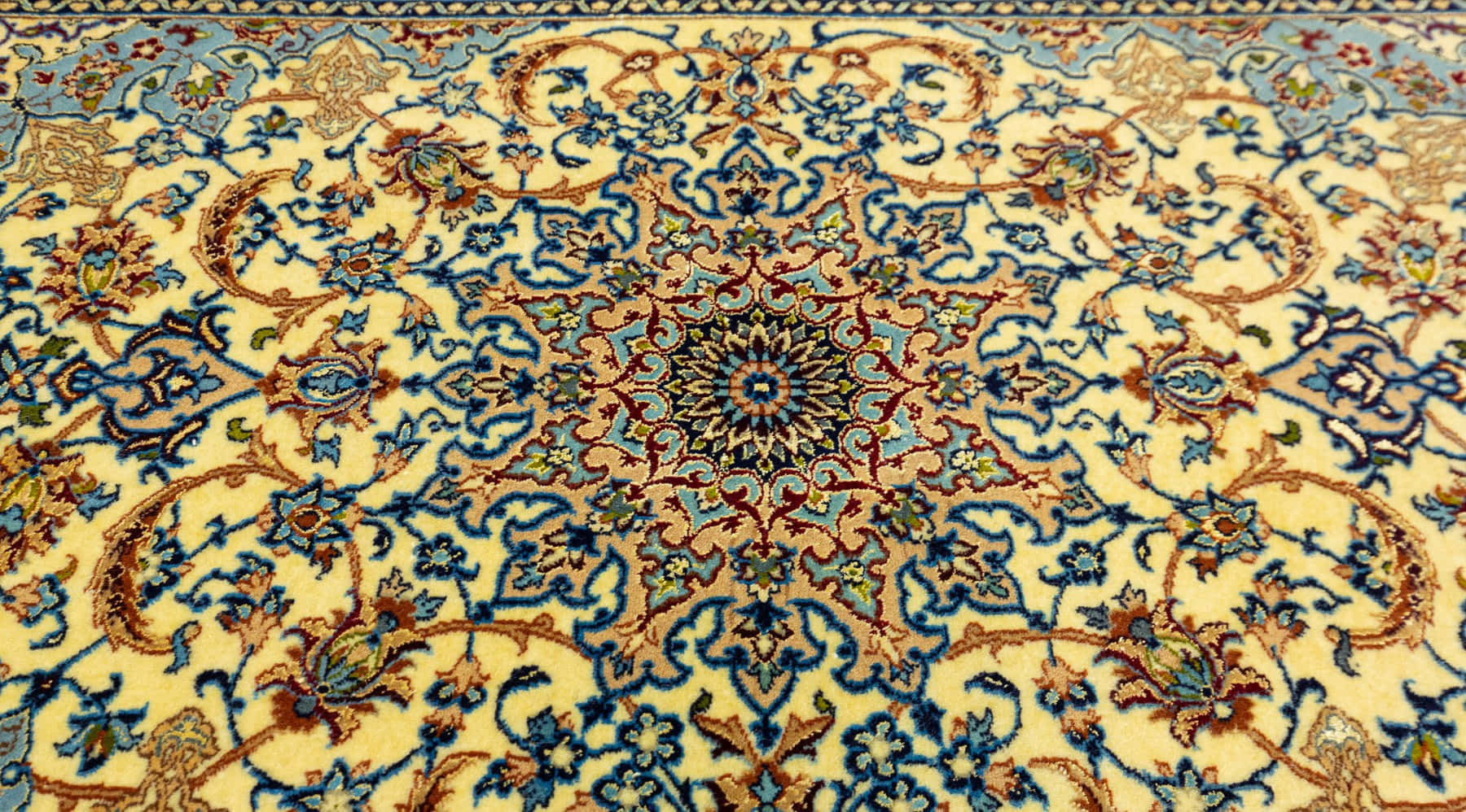 Isfahan, floral rug, central medallion, HD Desktop Wallpaper